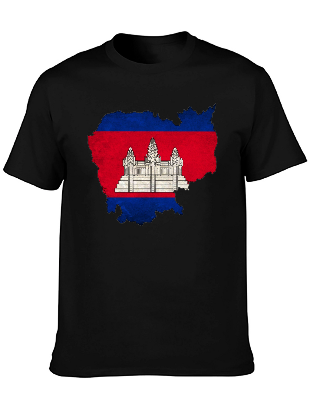 Cambodia Flag Map Graphic T-Shirt