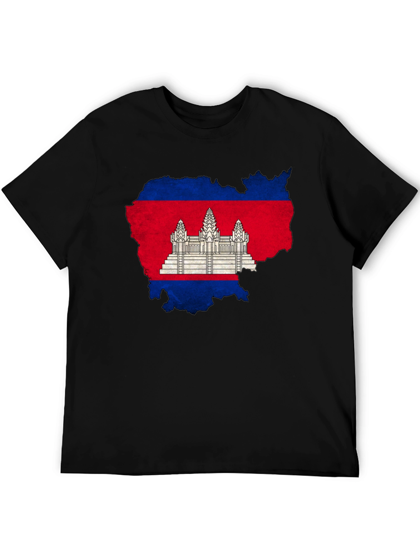 Cambodia Flag Map Graphic T-Shirt