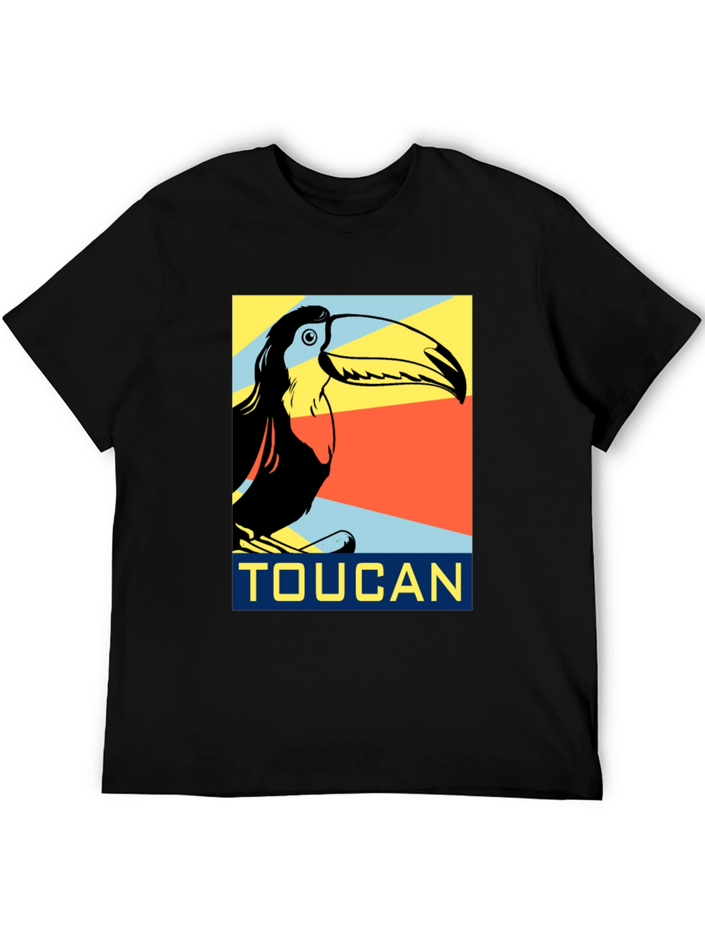 Toucan Graphic Print Black T-Shirt