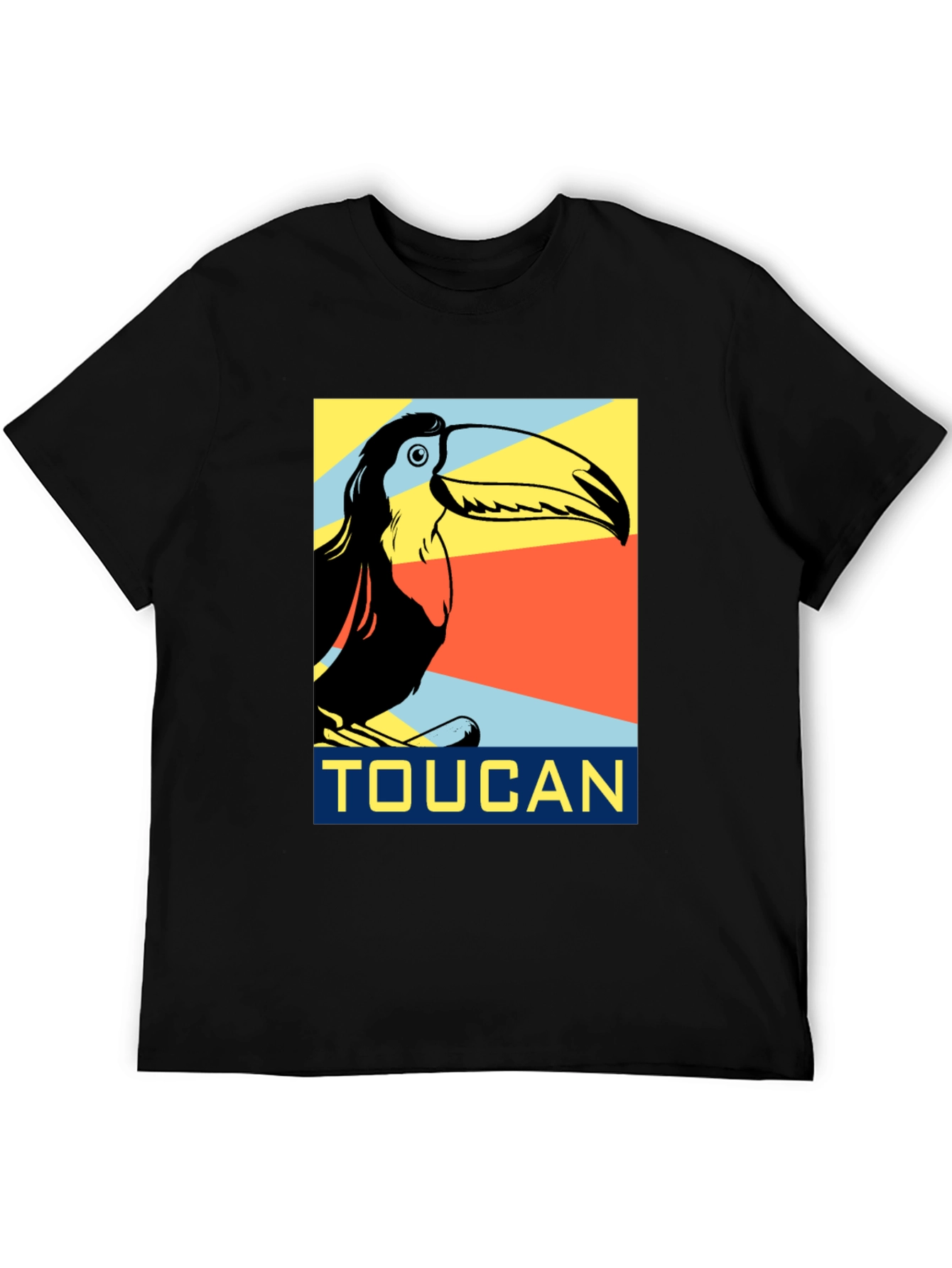 Toucan Graphic Print Black T-Shirt