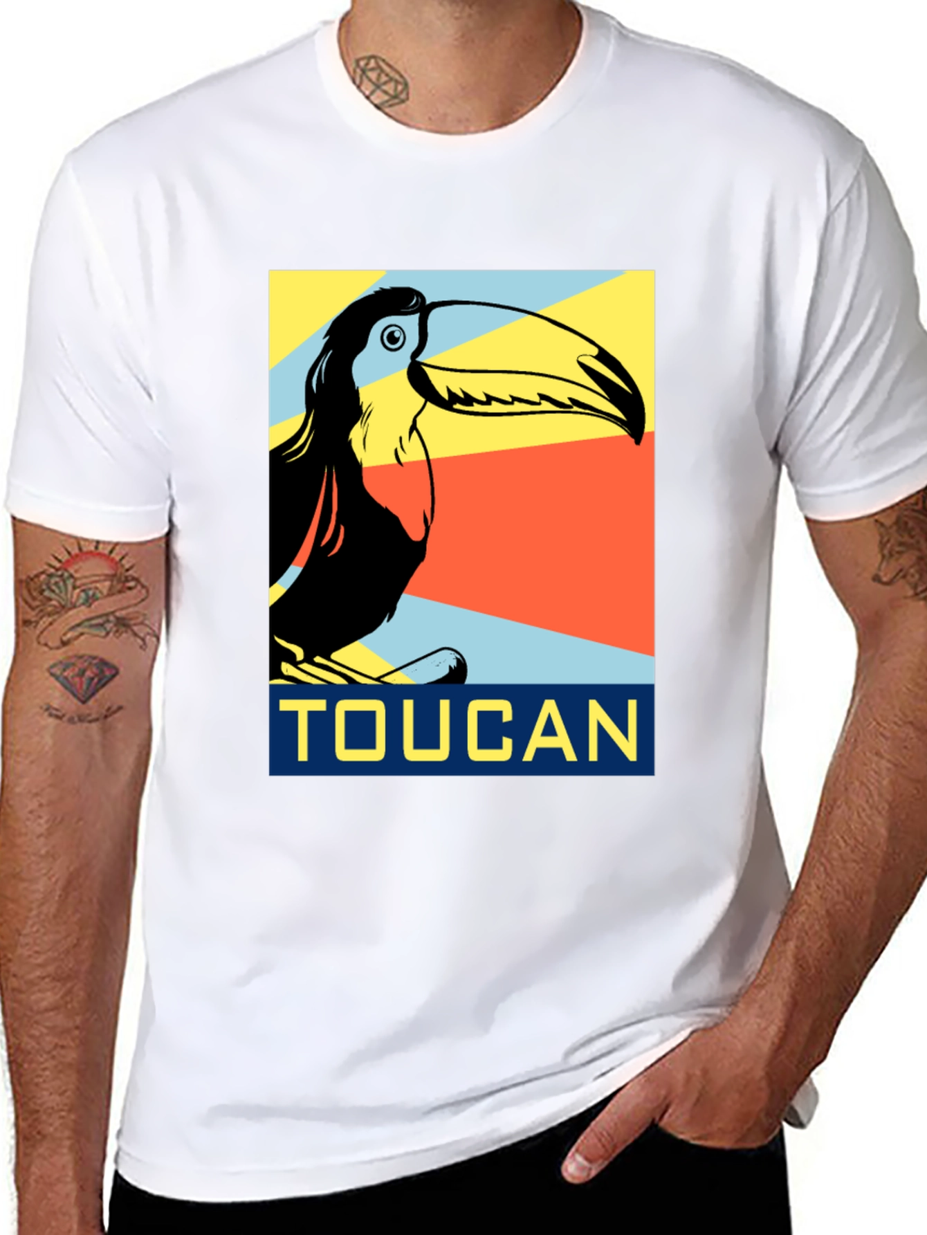 Toucan Graphic Print Black T-Shirt