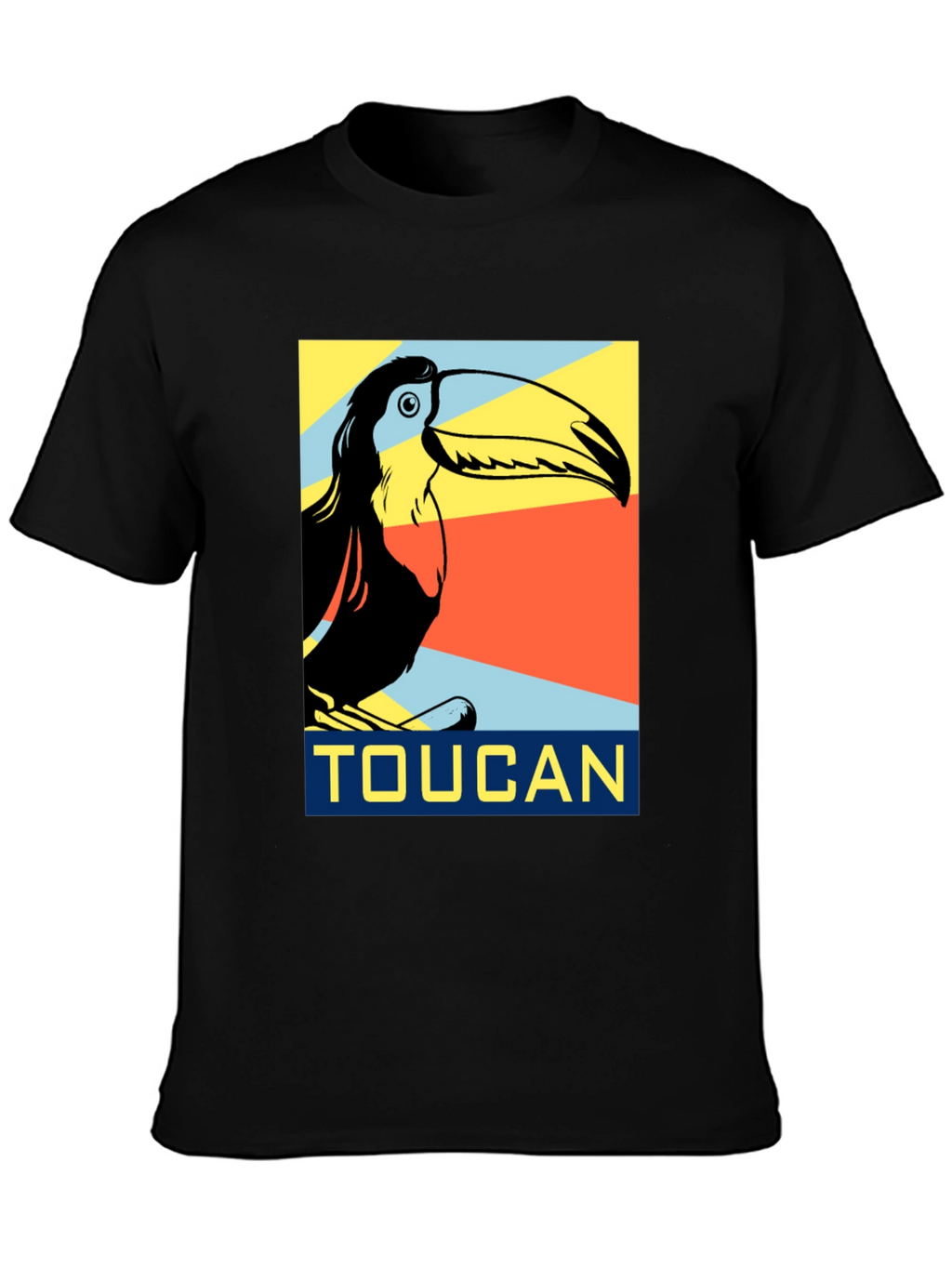 Toucan Graphic Print Black T-Shirt