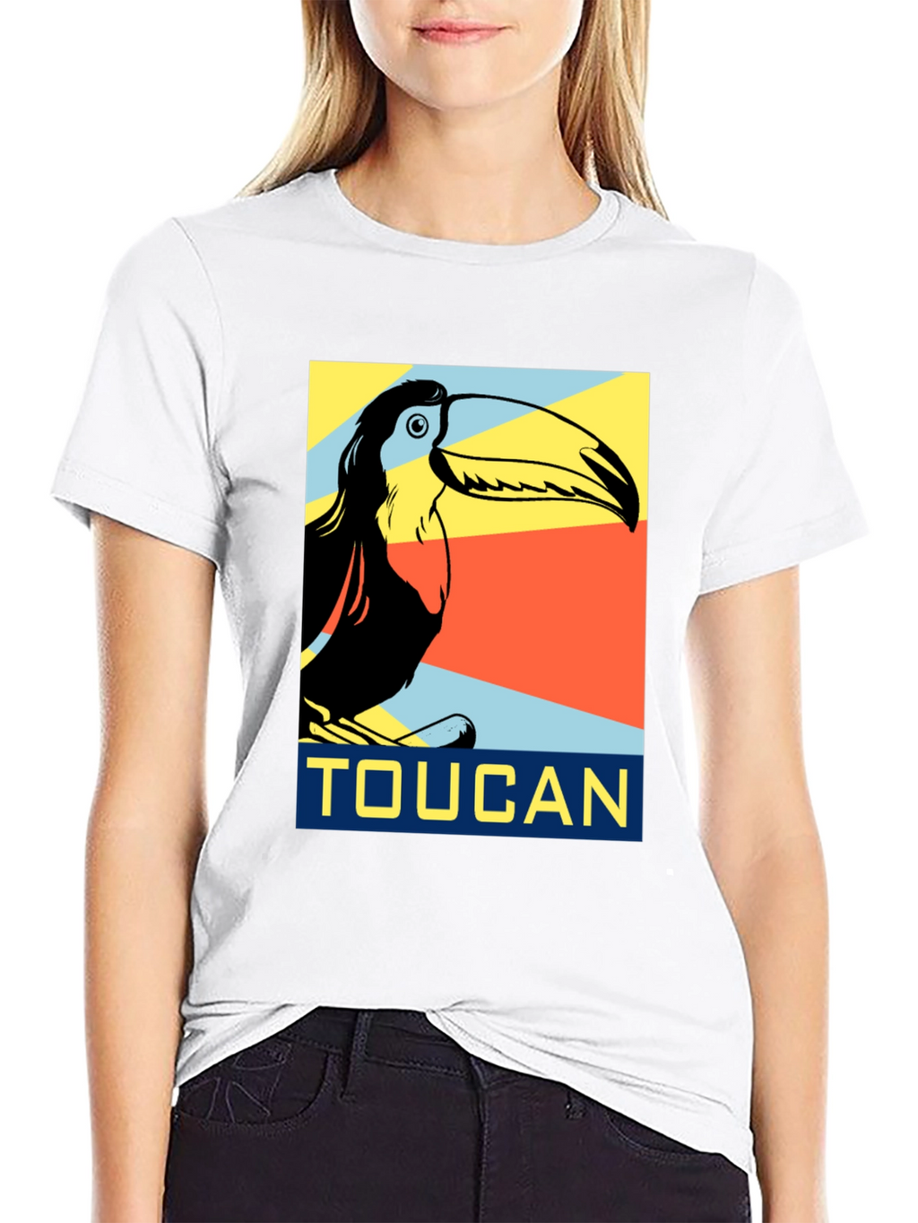 Toucan Graphic Print Black T-Shirt