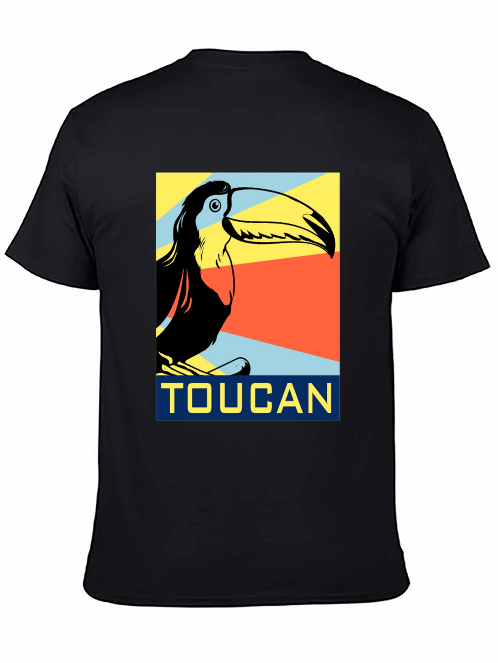 Toucan Graphic Print Black T-Shirt