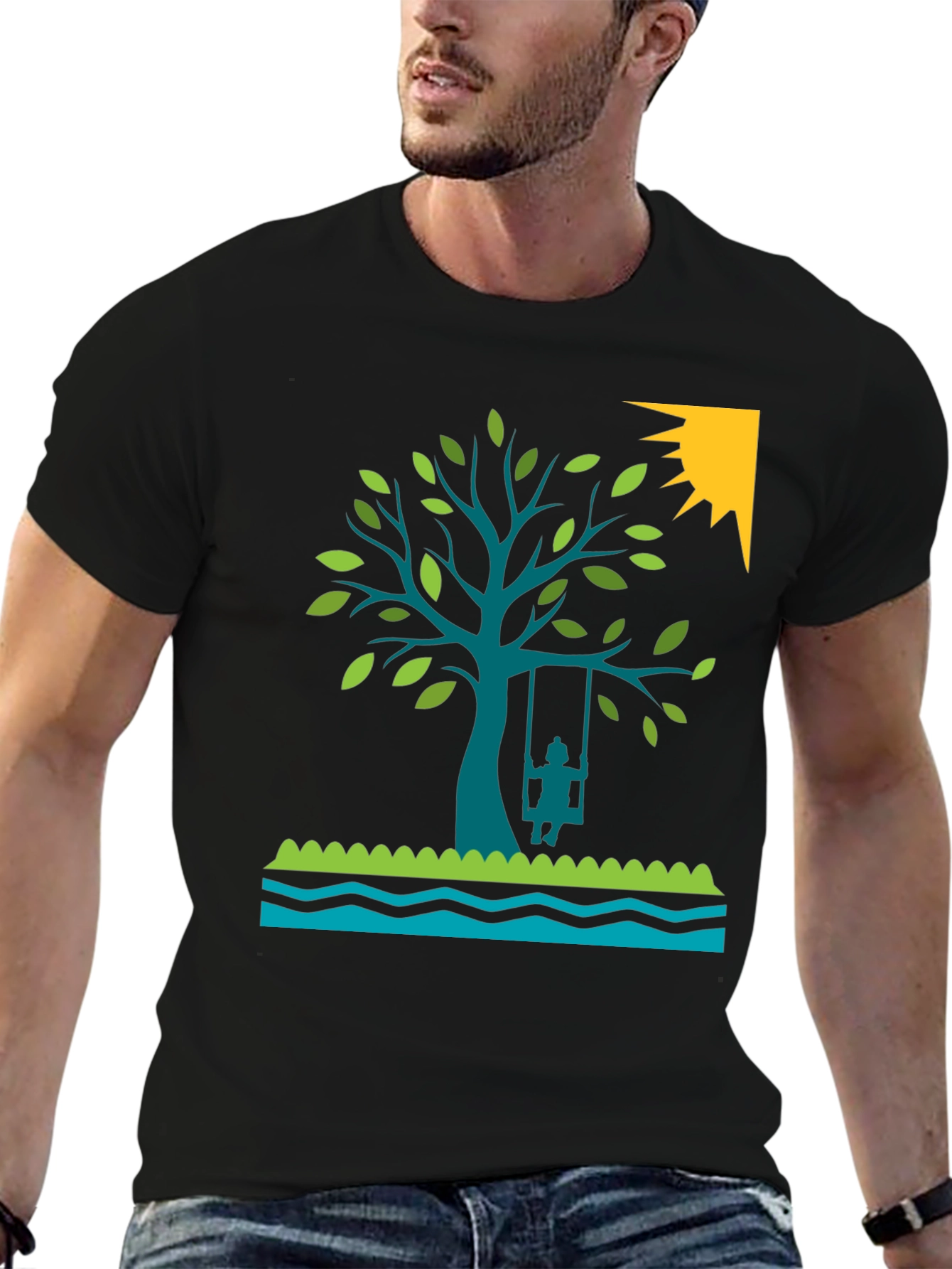 Tree Swing Graphic Tee - Nature Lovers Shirt