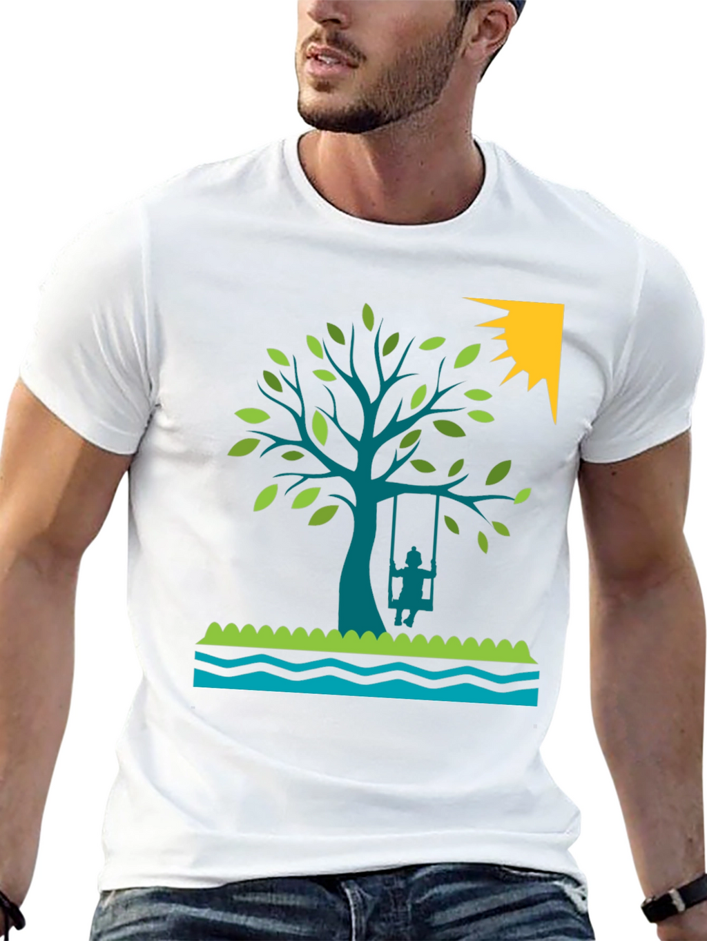 Tree Swing Graphic Tee - Nature Lovers Shirt