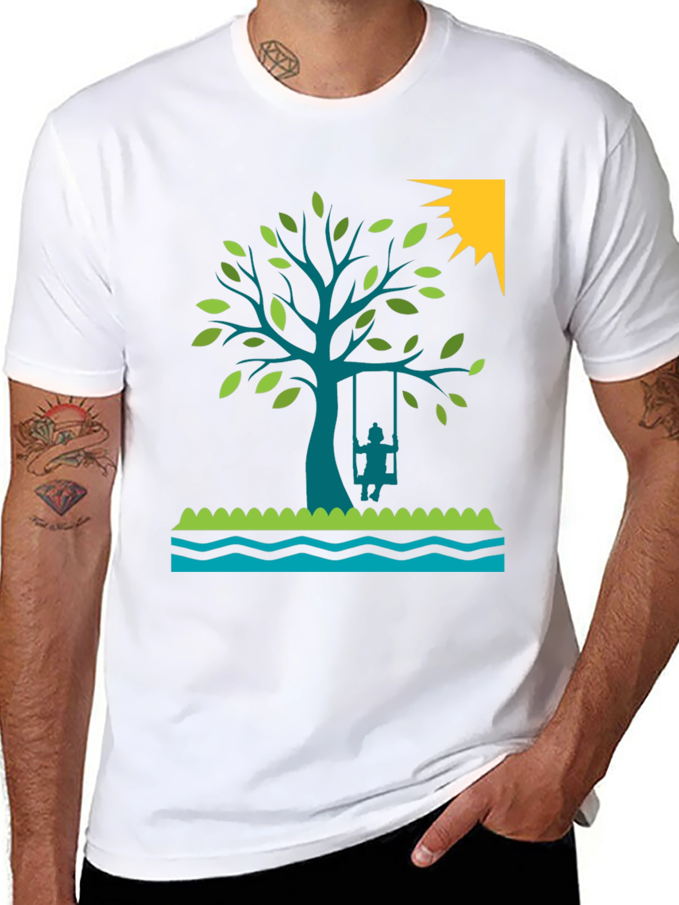 Tree Swing Graphic Tee - Nature Lovers Shirt