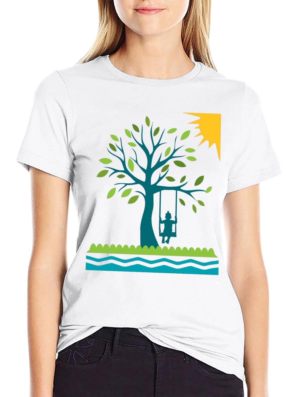 Tree Swing Graphic Tee - Nature Lovers Shirt