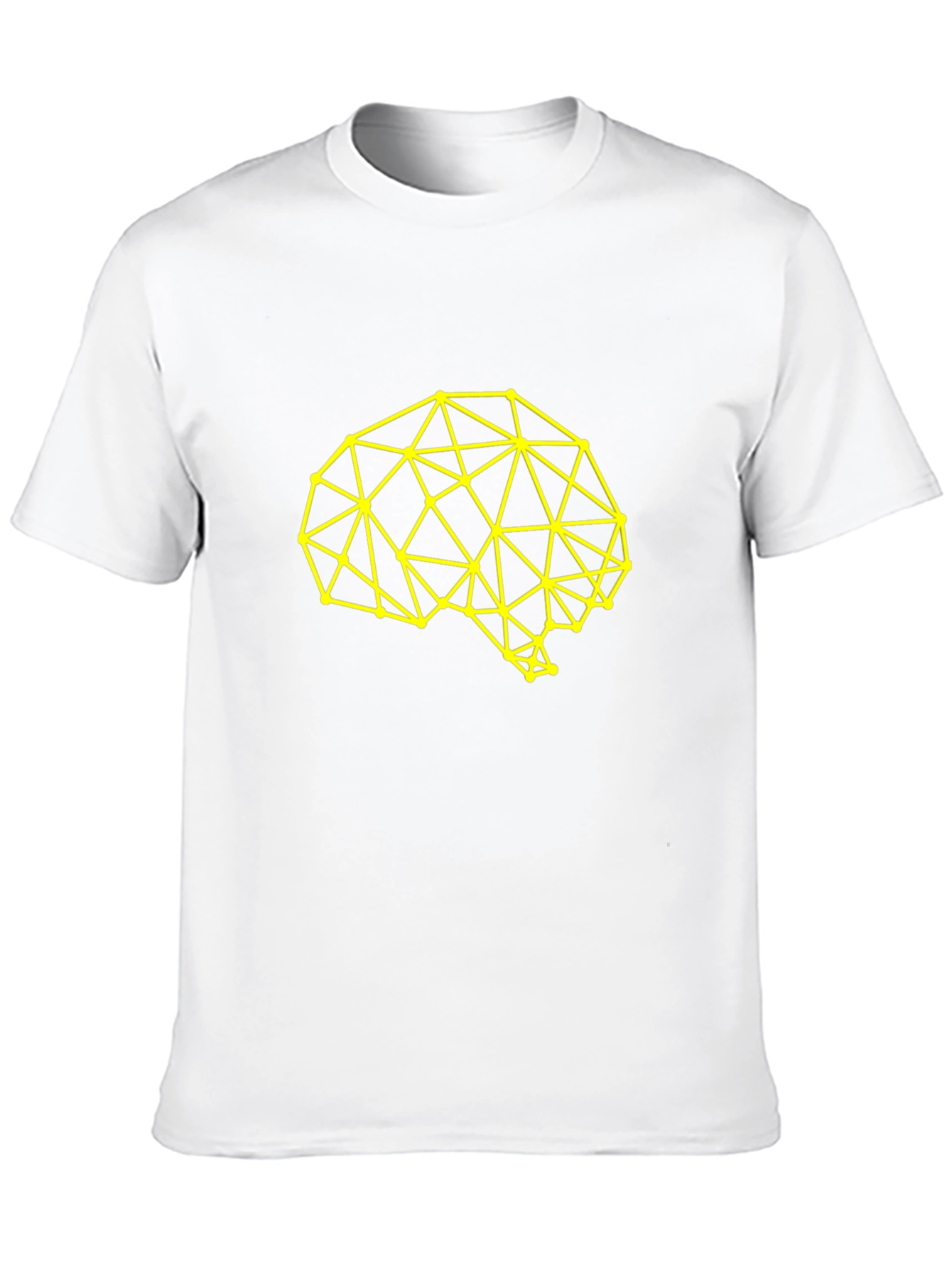 Geometric Brain Graphic Tee - Black