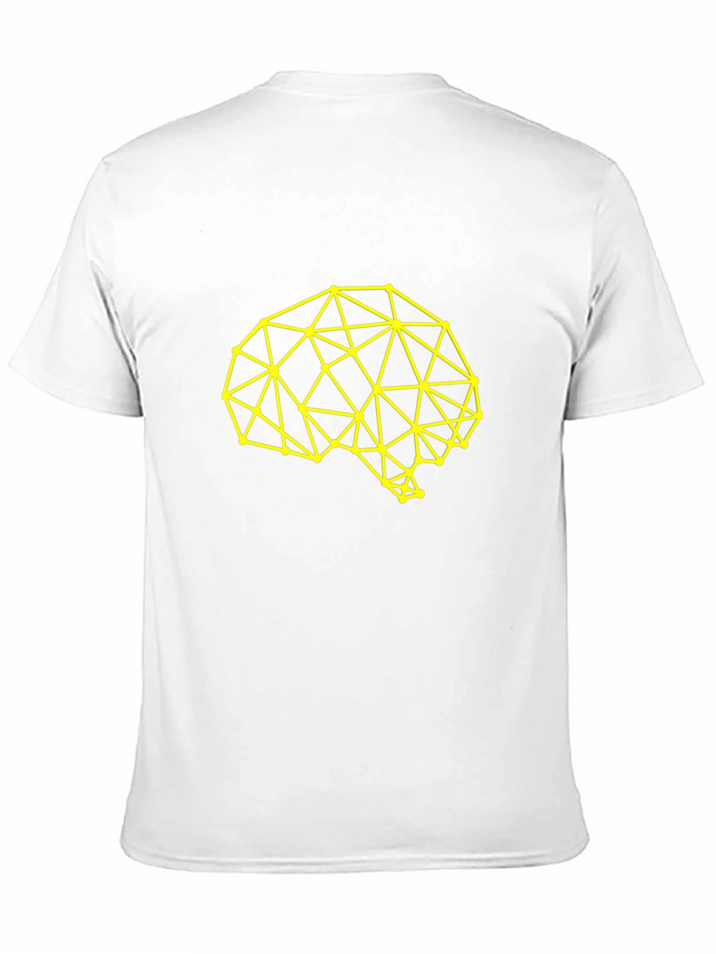 Geometric Brain Graphic Tee - Black