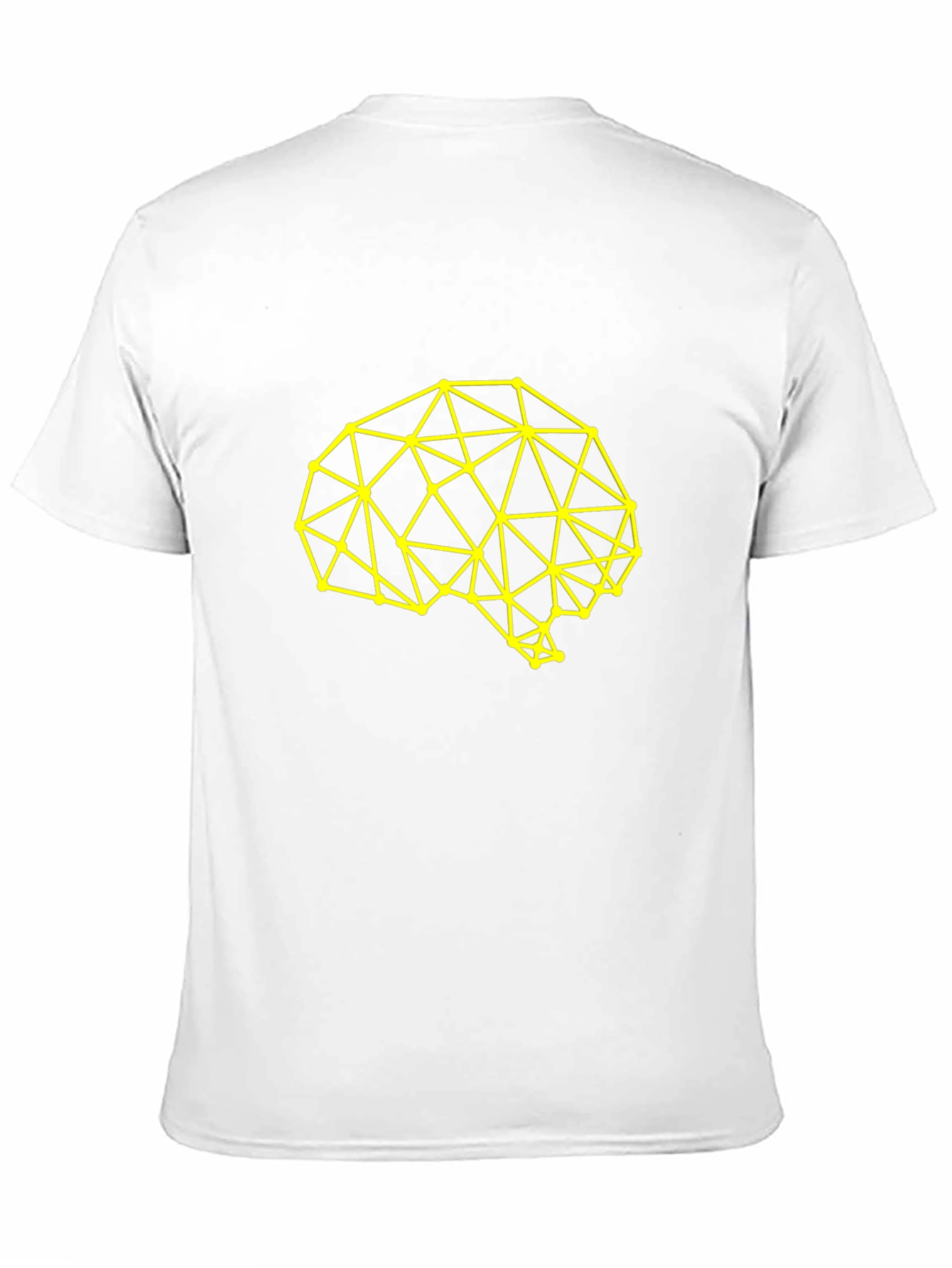 Geometric Brain Graphic Tee - Black