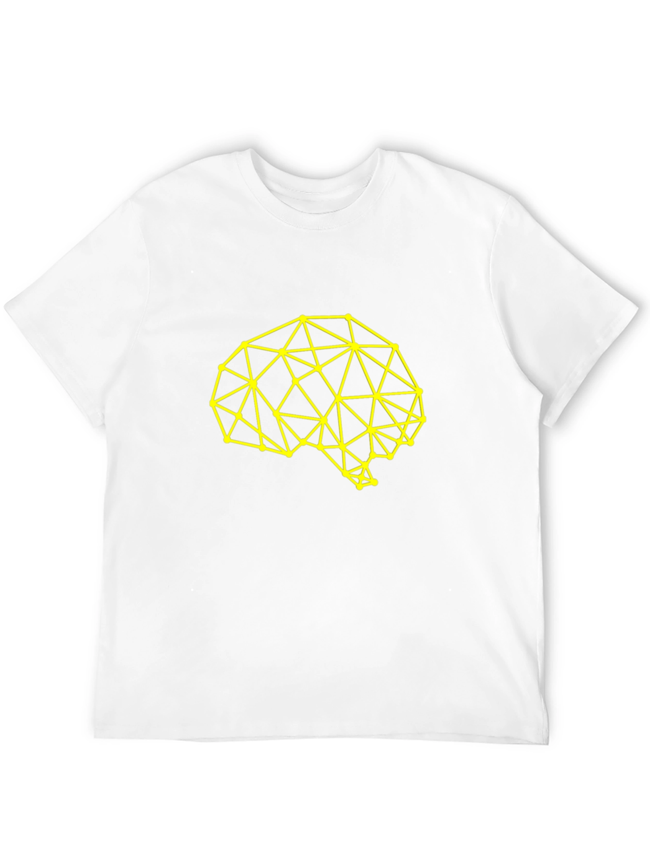 Geometric Brain Graphic Tee - Black