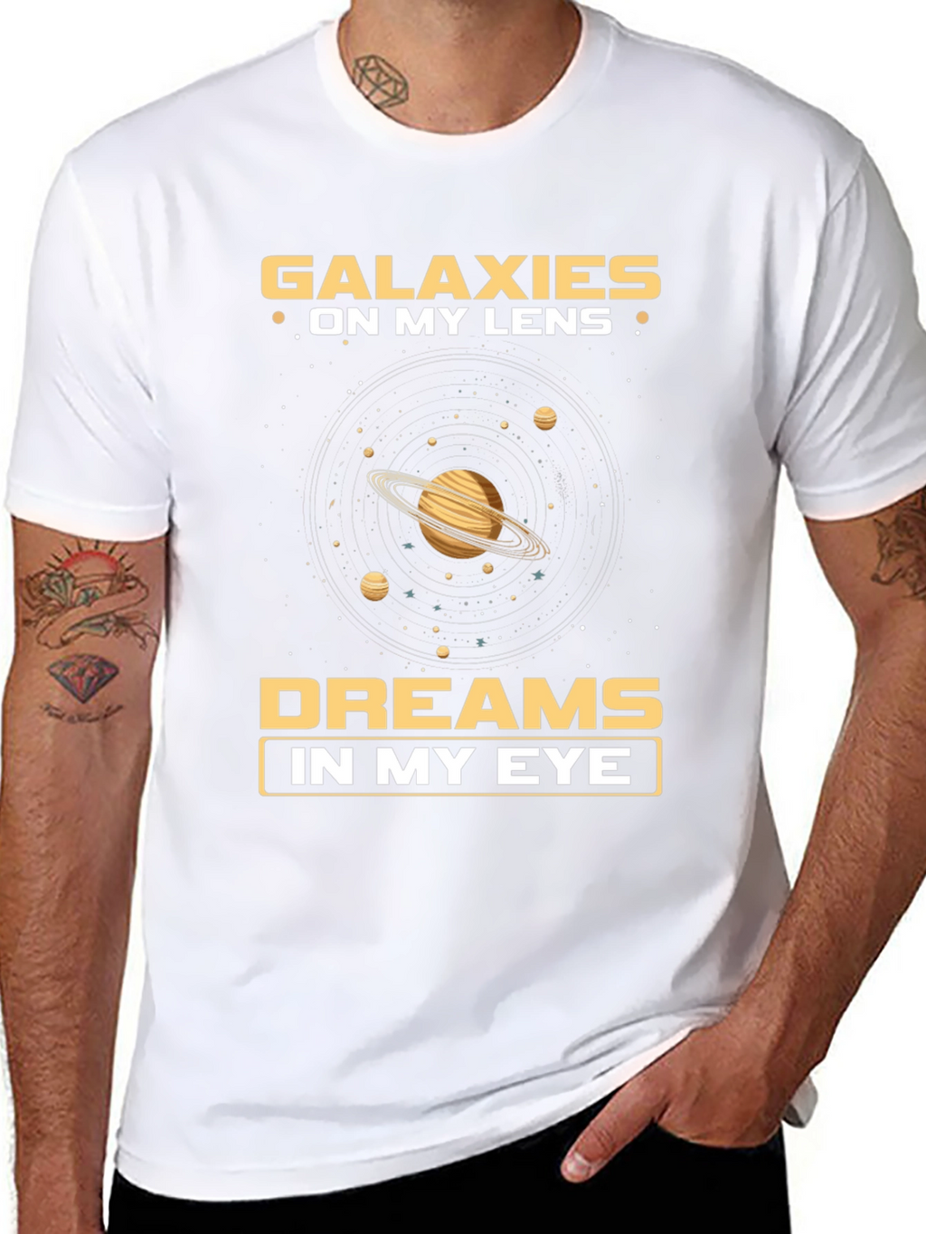 Galaxies on My Lens Graphic T-Shirt