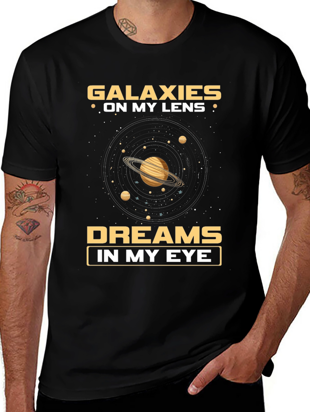 Galaxies on My Lens Graphic T-Shirt
