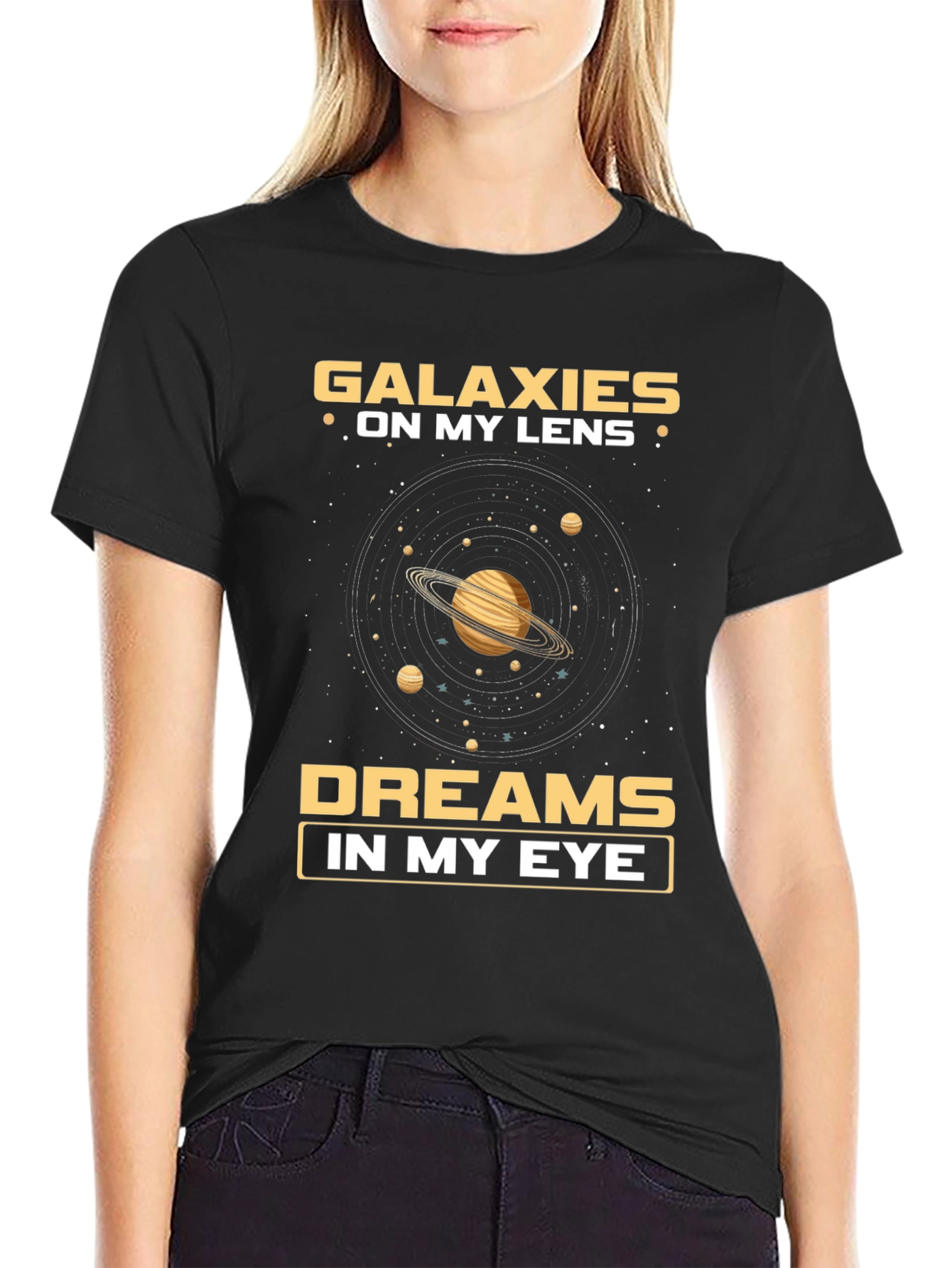 Galaxies on My Lens Graphic T-Shirt