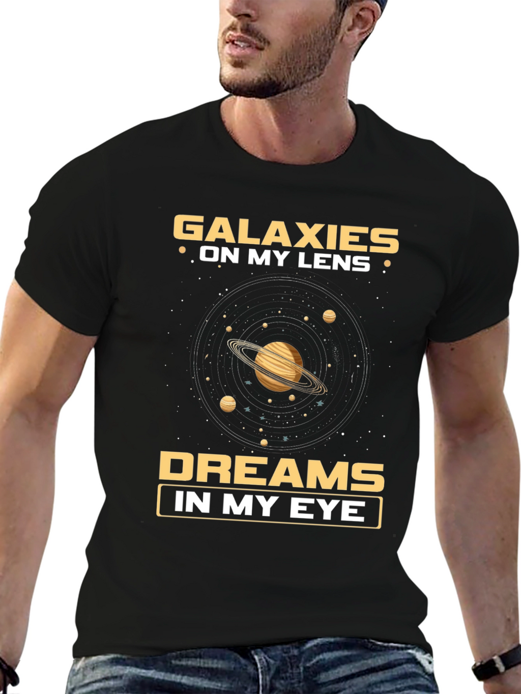 Galaxies on My Lens Graphic T-Shirt