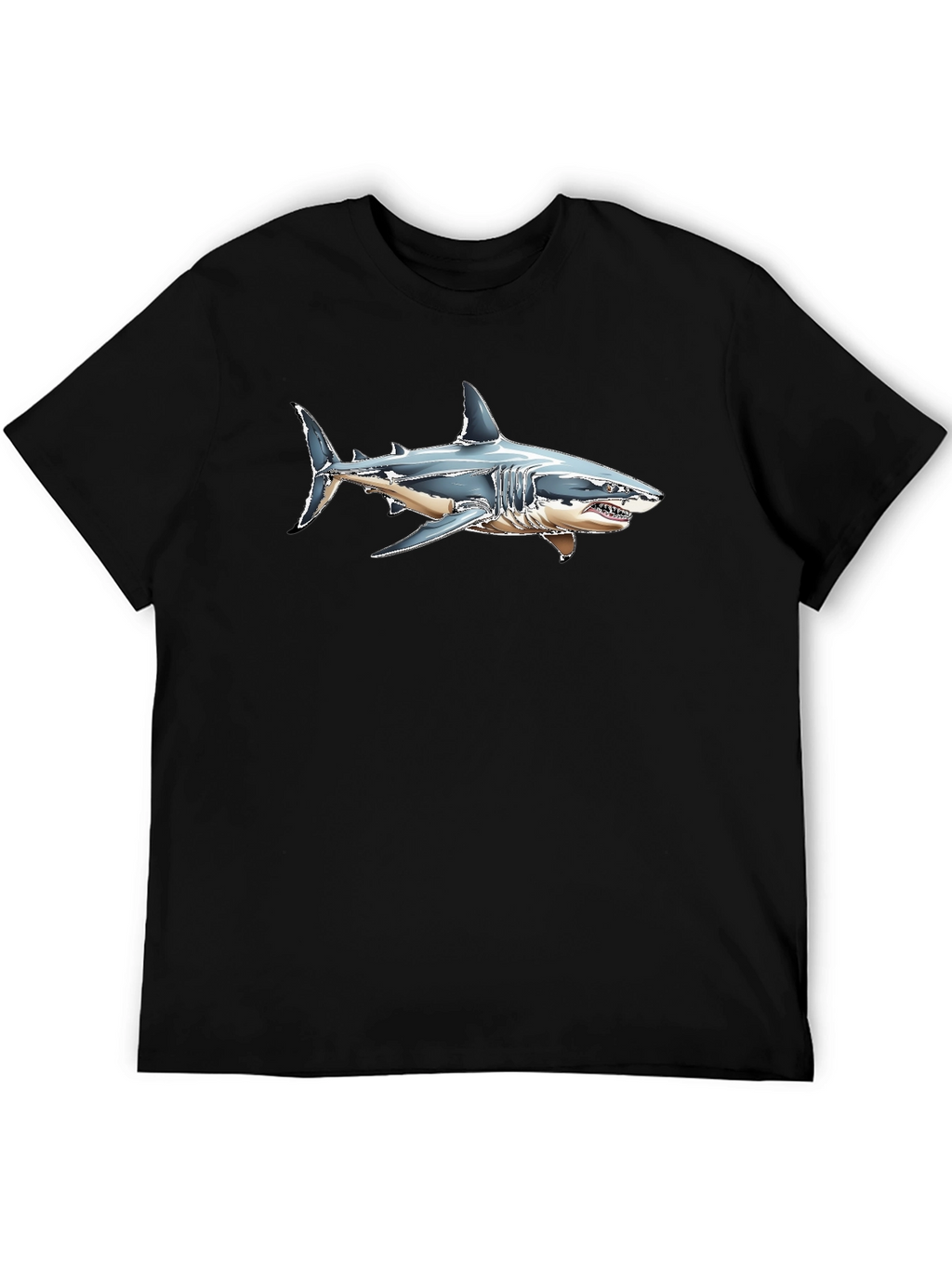 Shark Graphic T-Shirt - Mens Black Tee