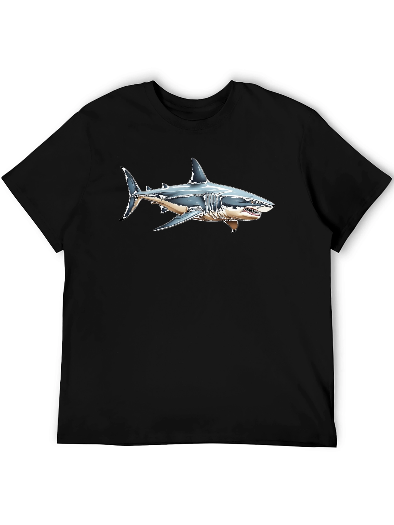 Shark Graphic T-Shirt - Mens Black Tee