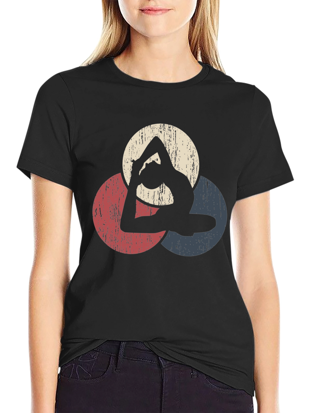 Yoga Pose T-Shirt - Black Graphic Tee