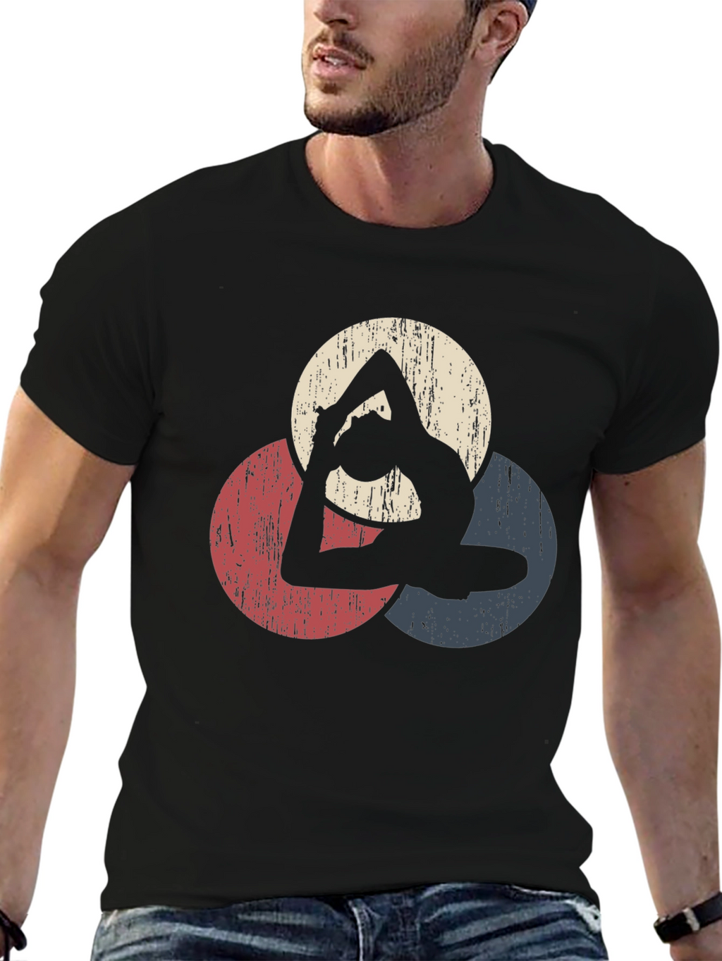 Yoga Pose T-Shirt - Black Graphic Tee
