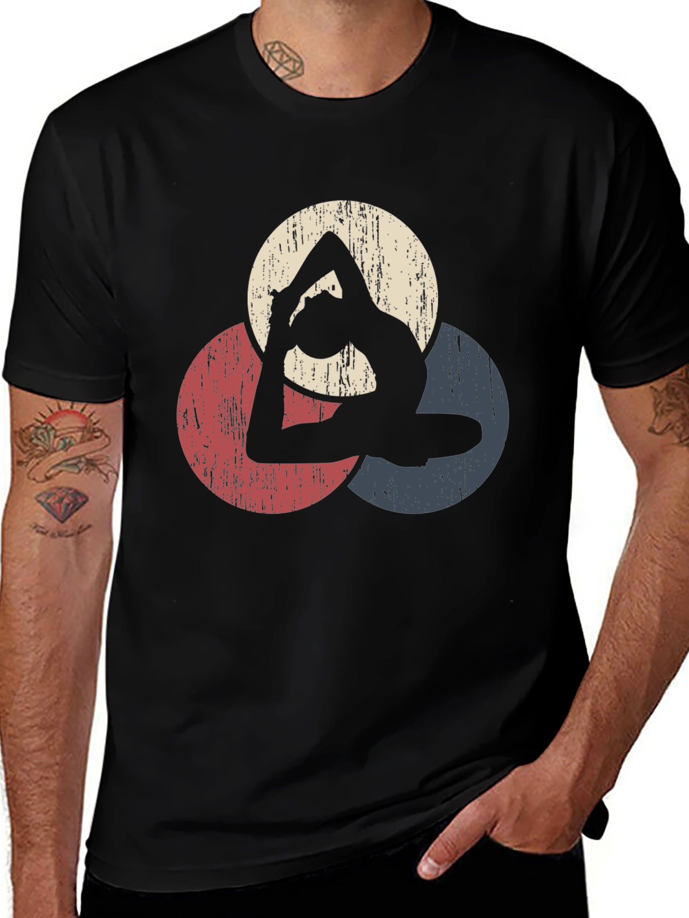 Yoga Pose T-Shirt - Black Graphic Tee