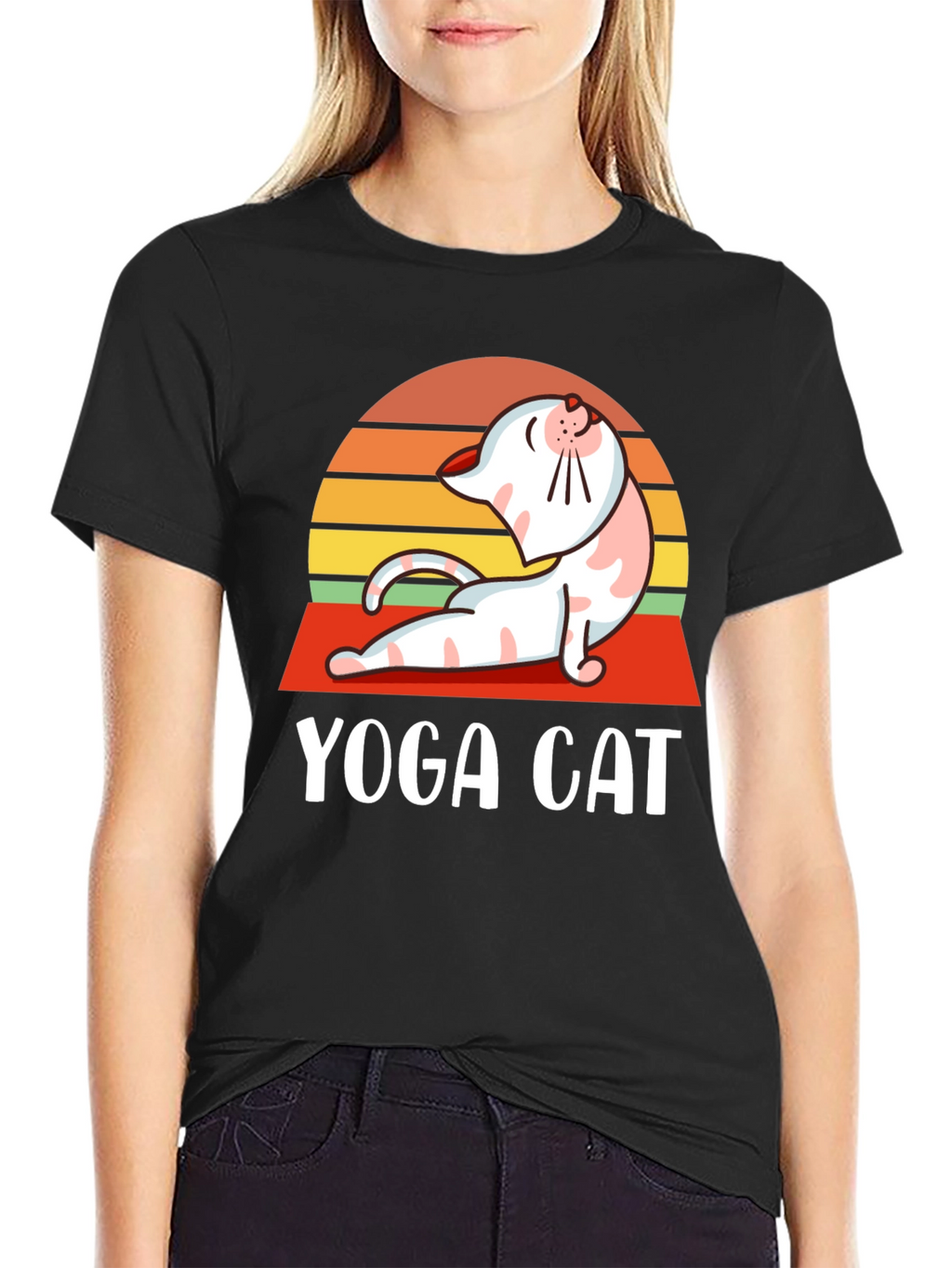 Yoga Cat T-Shirt - Funny Workout Tee