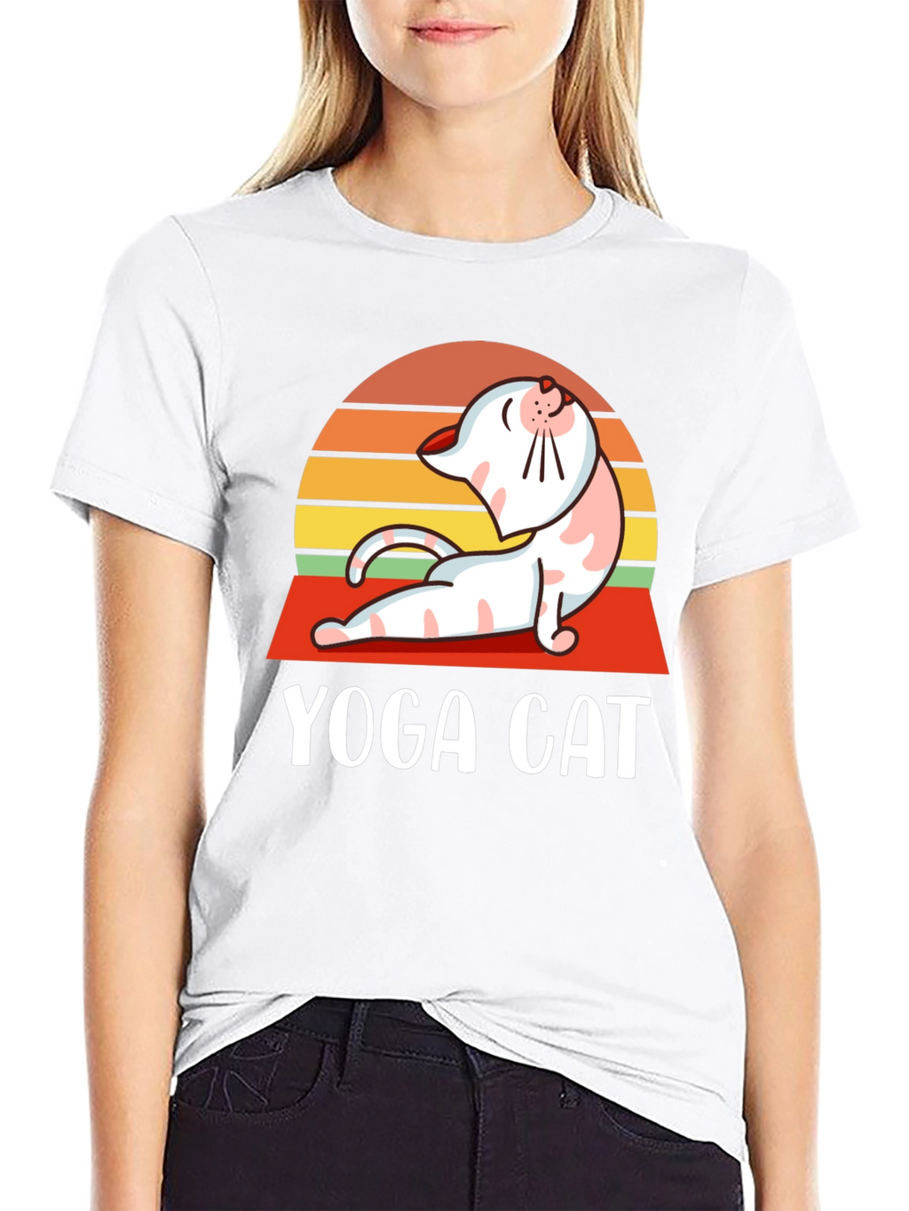 Yoga Cat T-Shirt - Funny Workout Tee