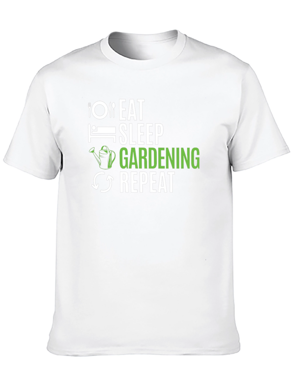 Eat Sleep Gardening Repeat Black T-Shirt