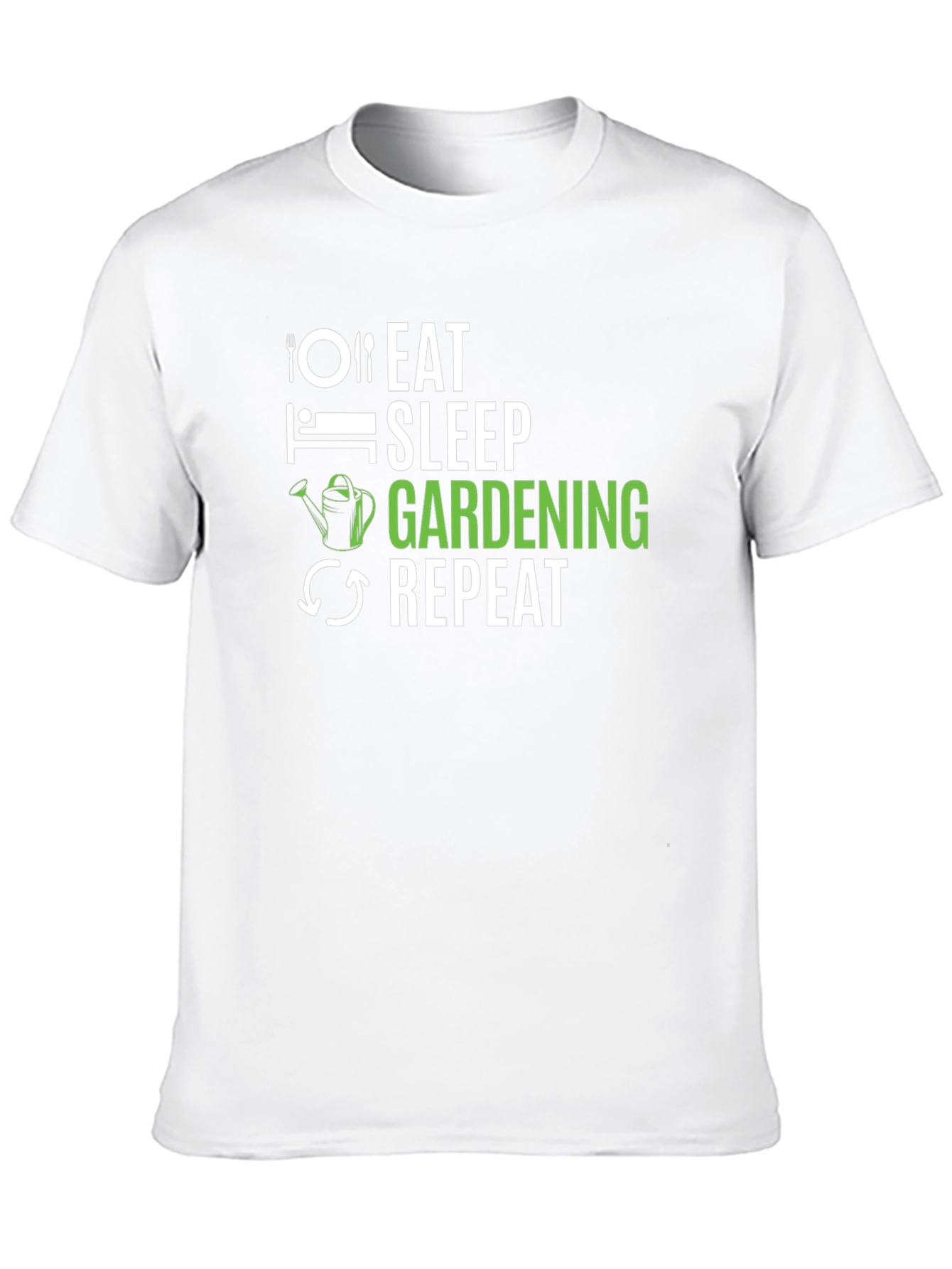 Eat Sleep Gardening Repeat Black T-Shirt