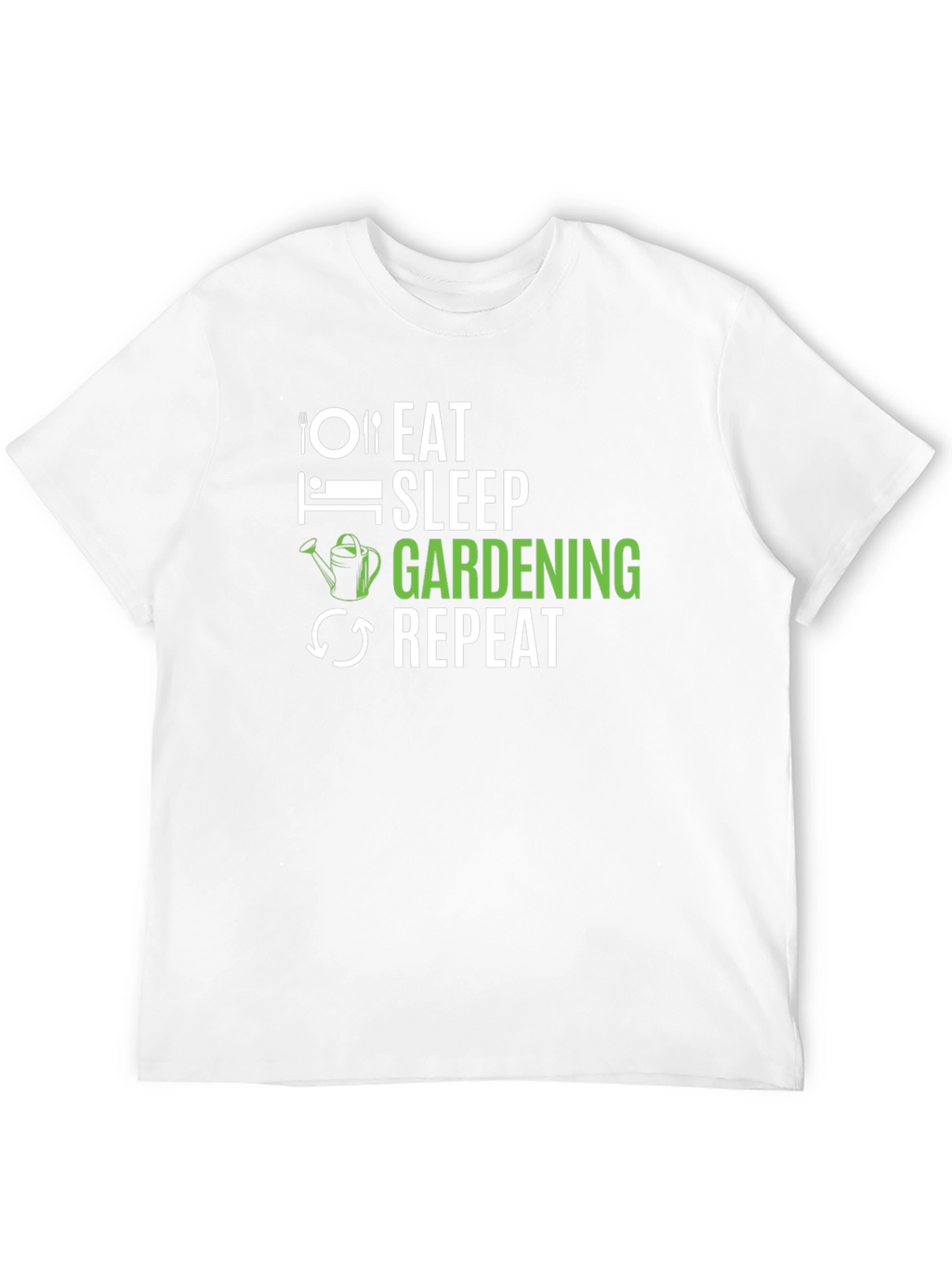 Eat Sleep Gardening Repeat Black T-Shirt