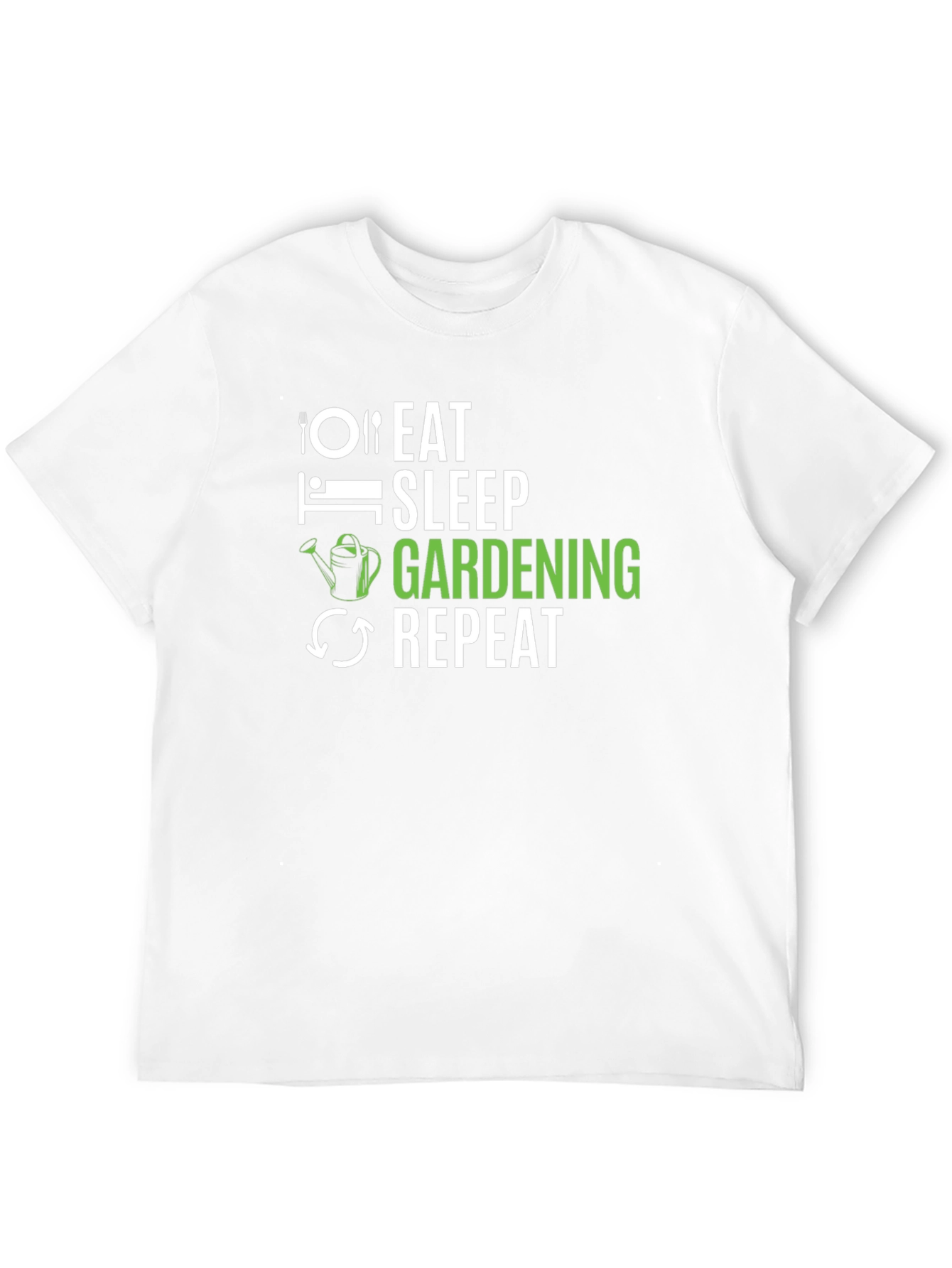 Eat Sleep Gardening Repeat Black T-Shirt