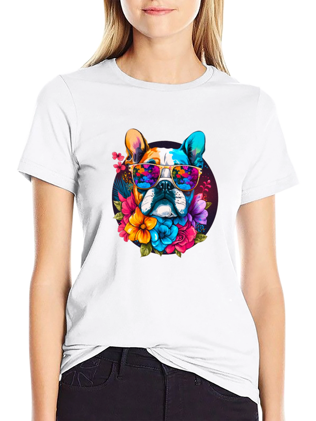Cool Dog with Sunglasses Graphic Tee