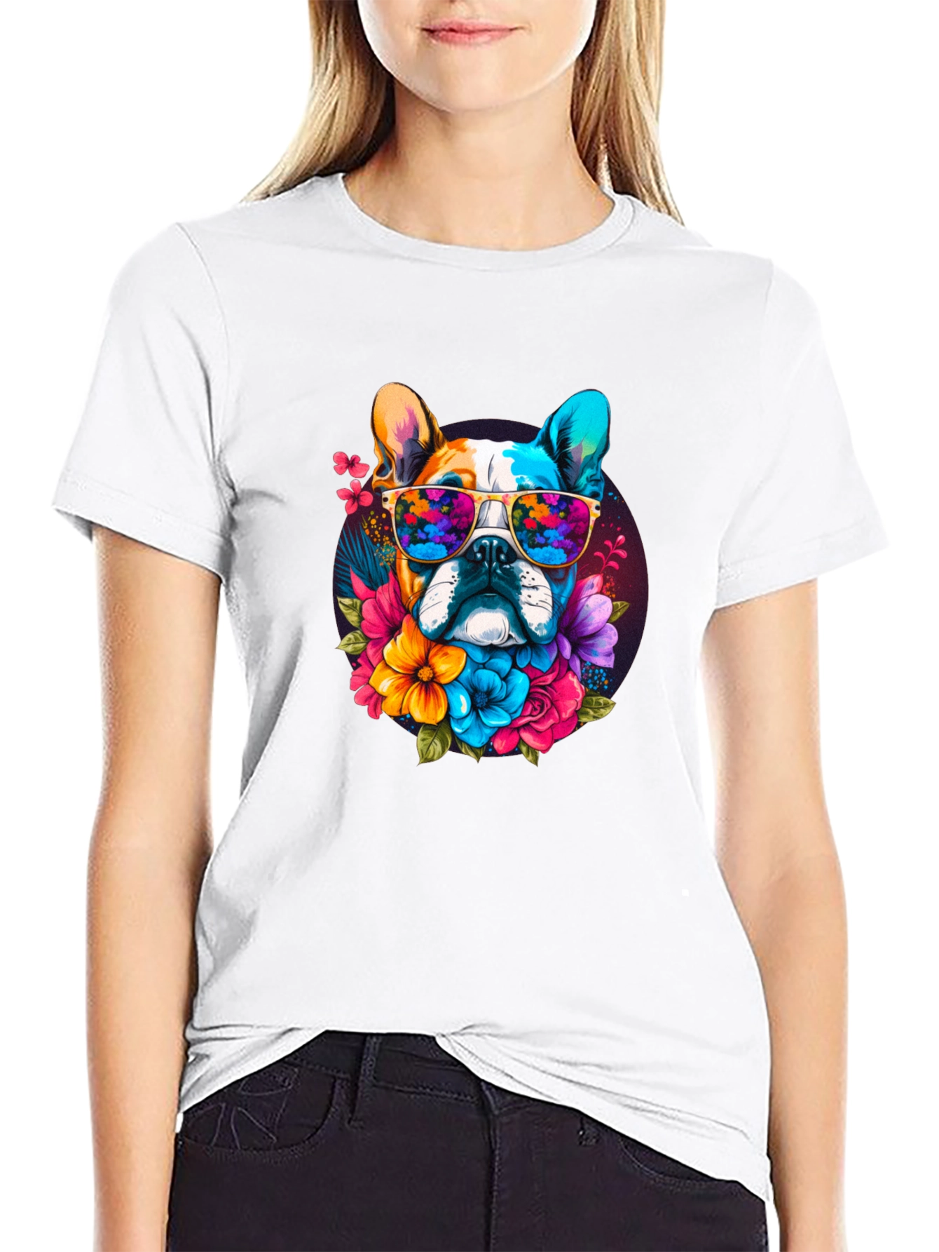 Cool Dog with Sunglasses Graphic Tee