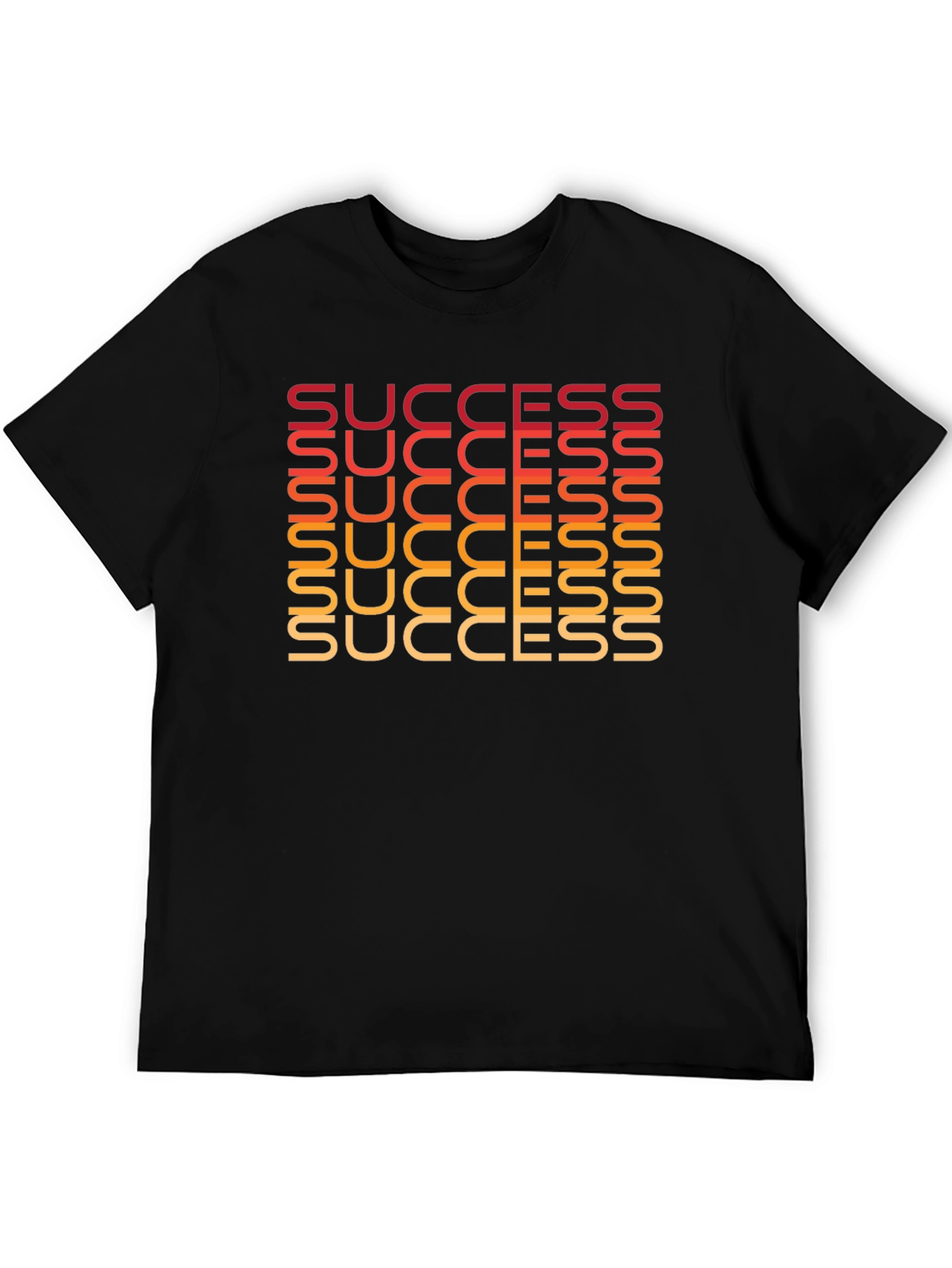 Success Graphic Print Black T-Shirt