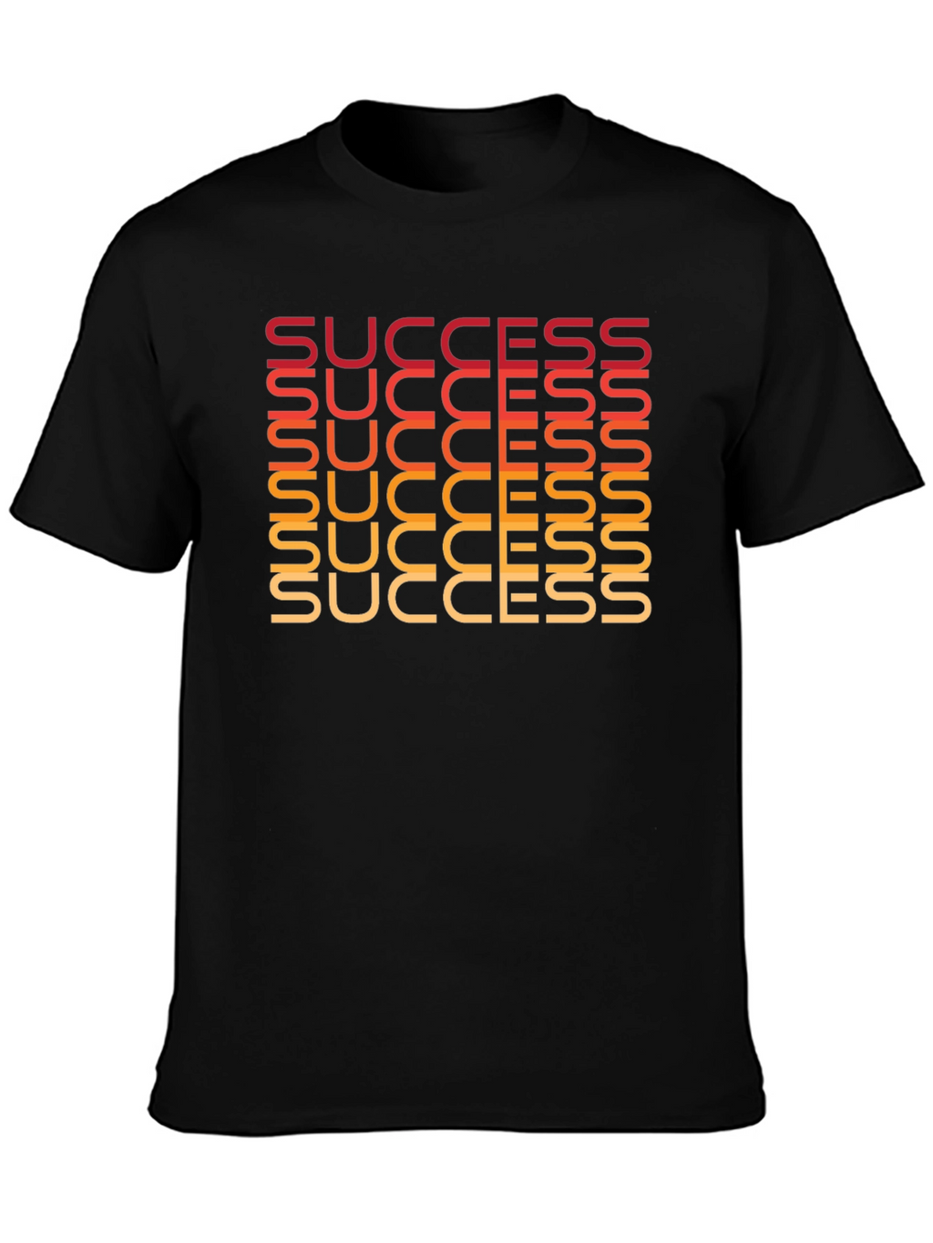 Success Graphic Print Black T-Shirt