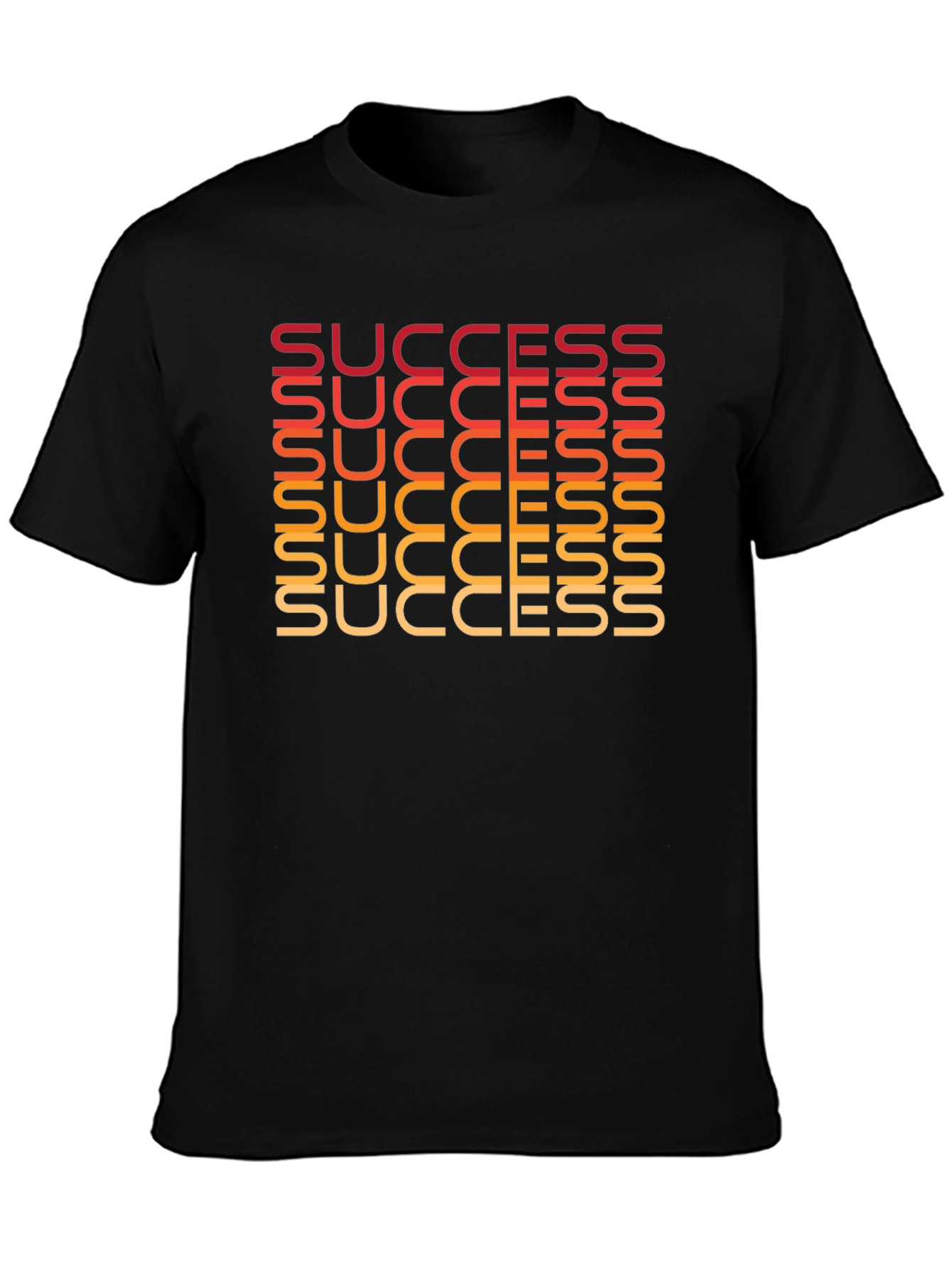 Success Graphic Print Black T-Shirt