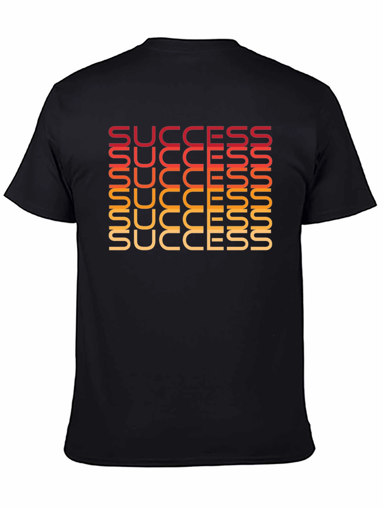 Success Graphic Print Black T-Shirt