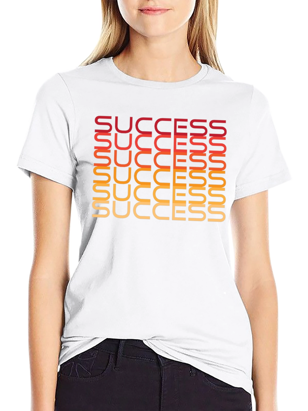 Success Graphic Print Black T-Shirt