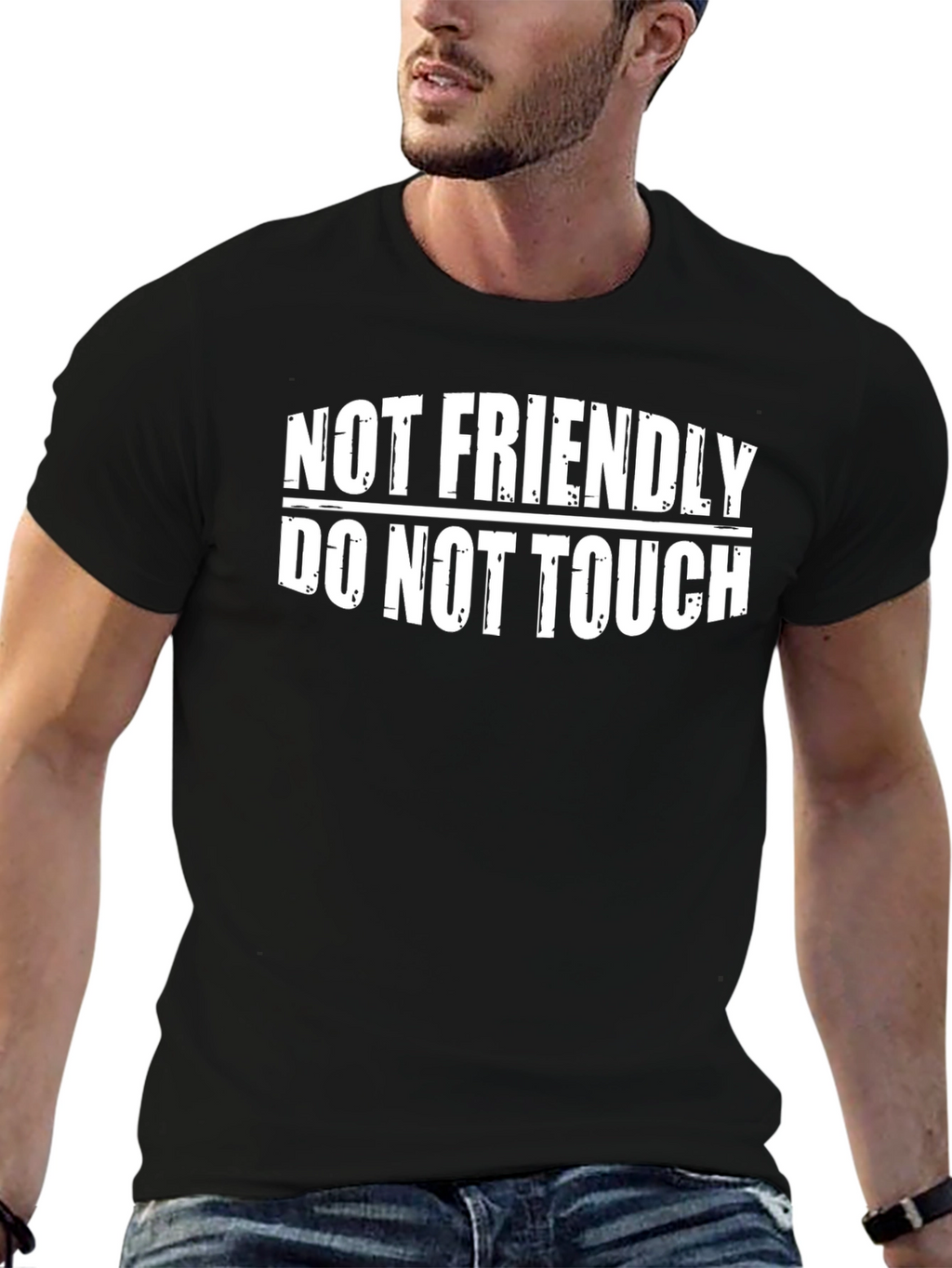 Not Friendly Do Not Touch Graphic T-Shirt