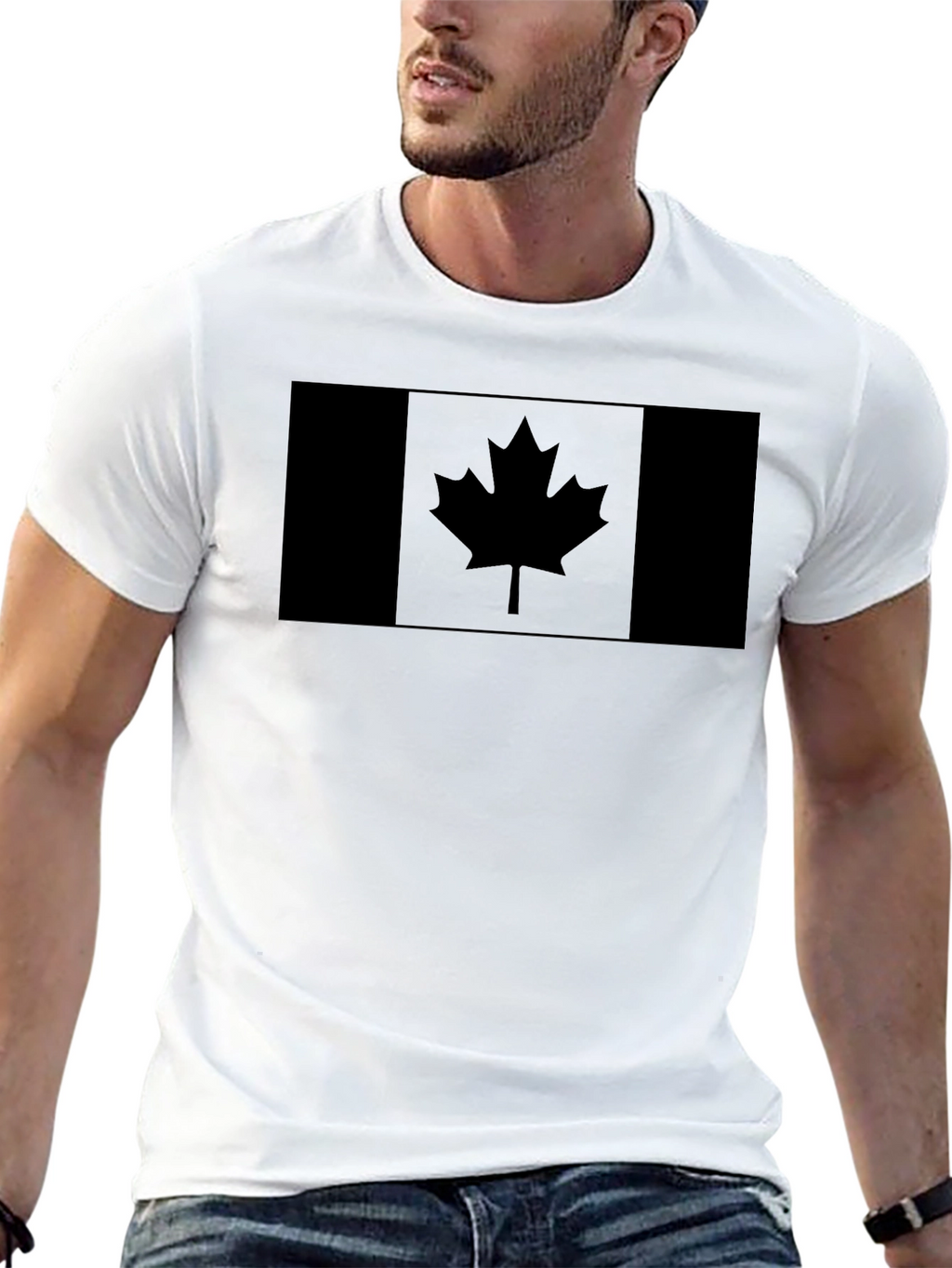 Canada Flag Black T-Shirt