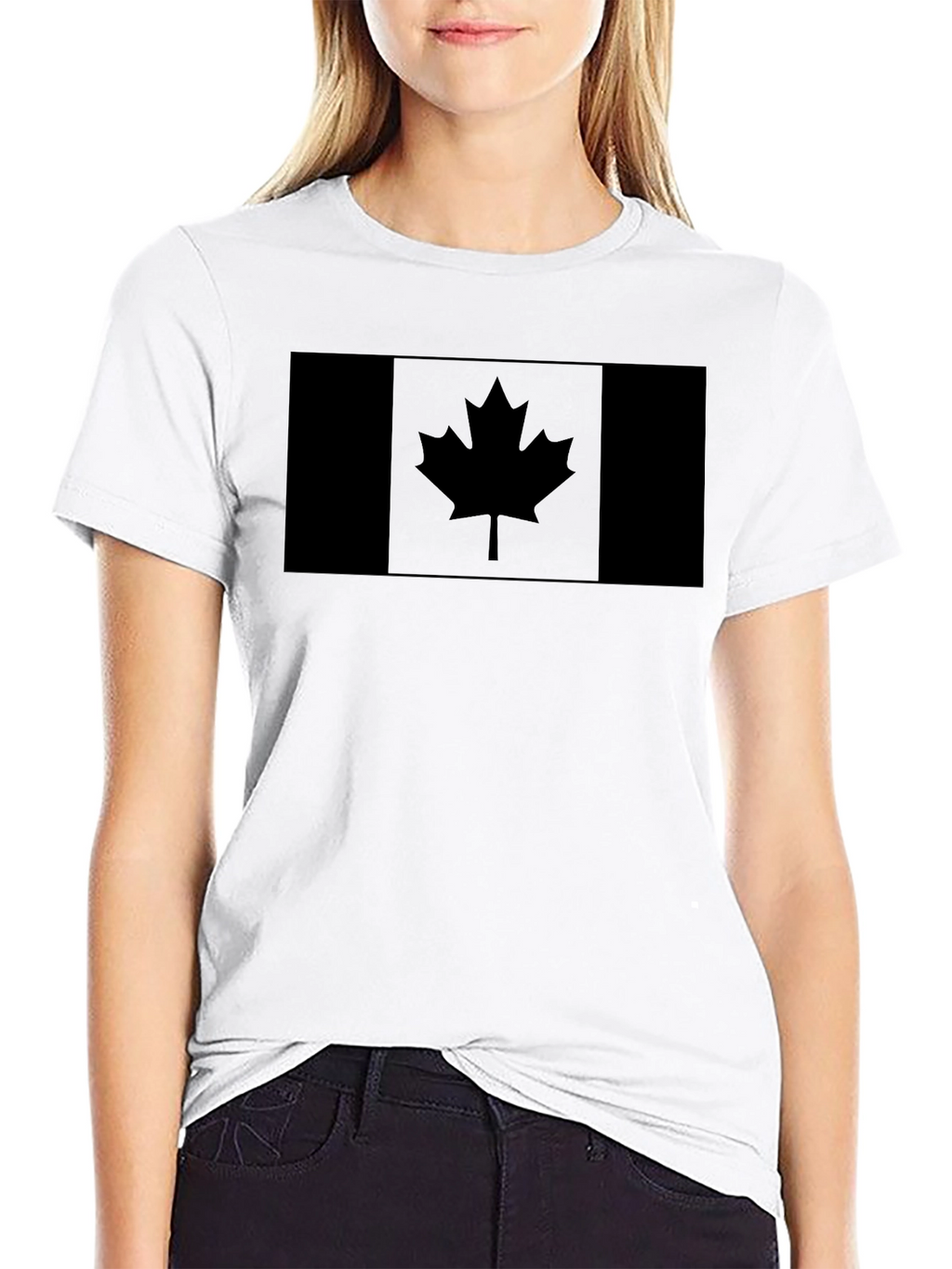 Canada Flag Black T-Shirt