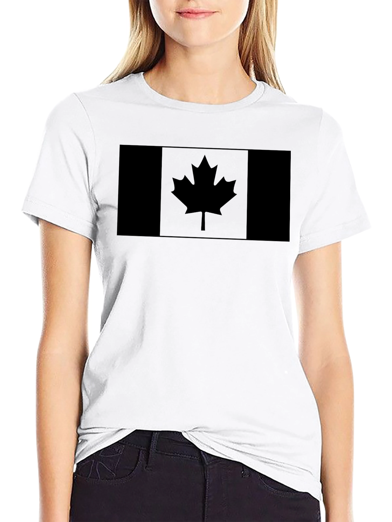 Canada Flag Black T-Shirt