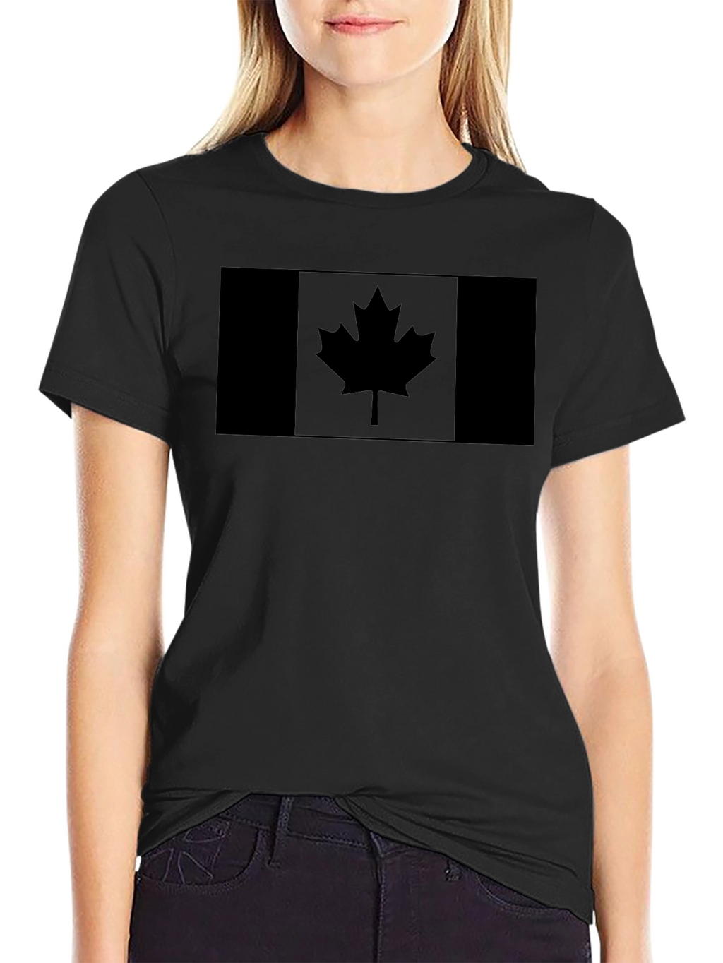 Canada Flag Black T-Shirt