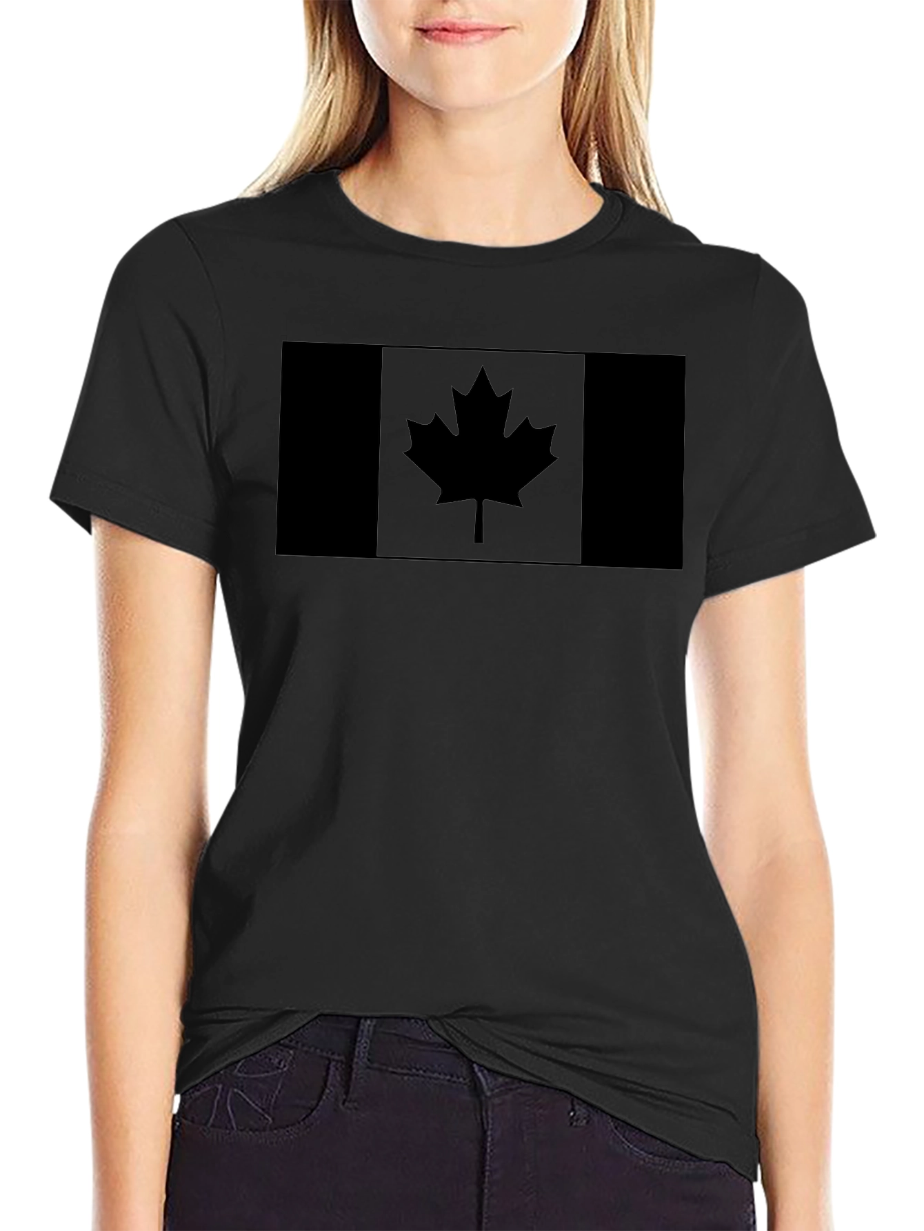 Canada Flag Black T-Shirt