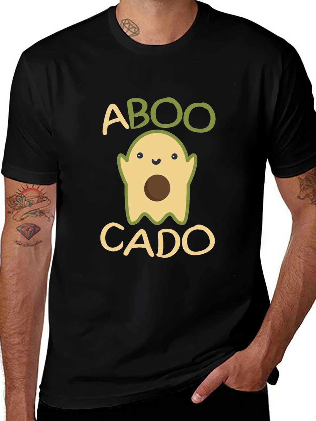 ABOOCADO T-Shirt - Funny Halloween Avocado Ghost Tee