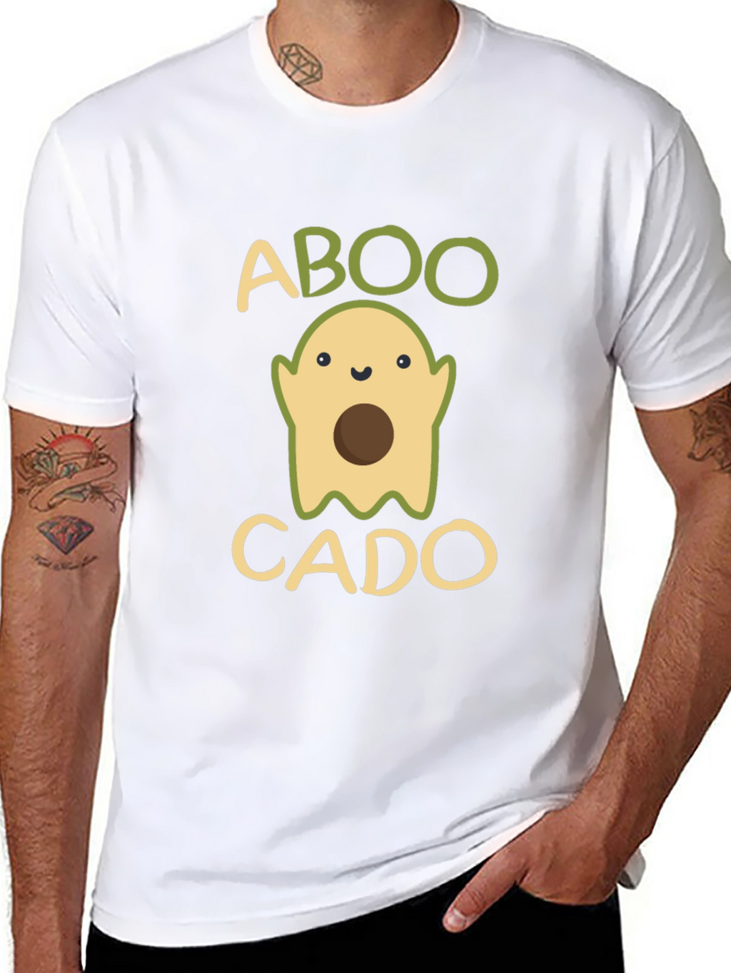 ABOOCADO T-Shirt - Funny Halloween Avocado Ghost Tee