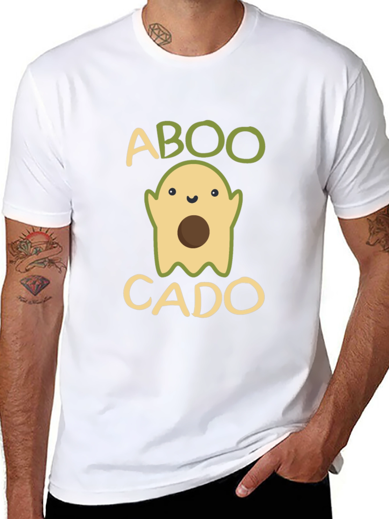 ABOOCADO T-Shirt - Funny Halloween Avocado Ghost Tee