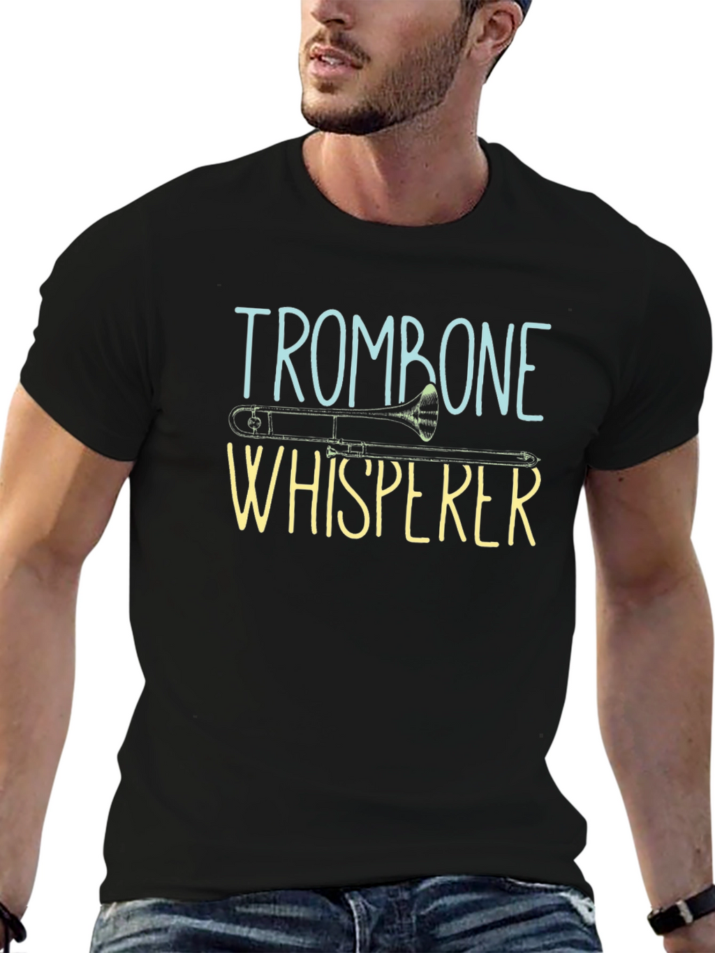Trombone Whisperer Graphic Tee - Black