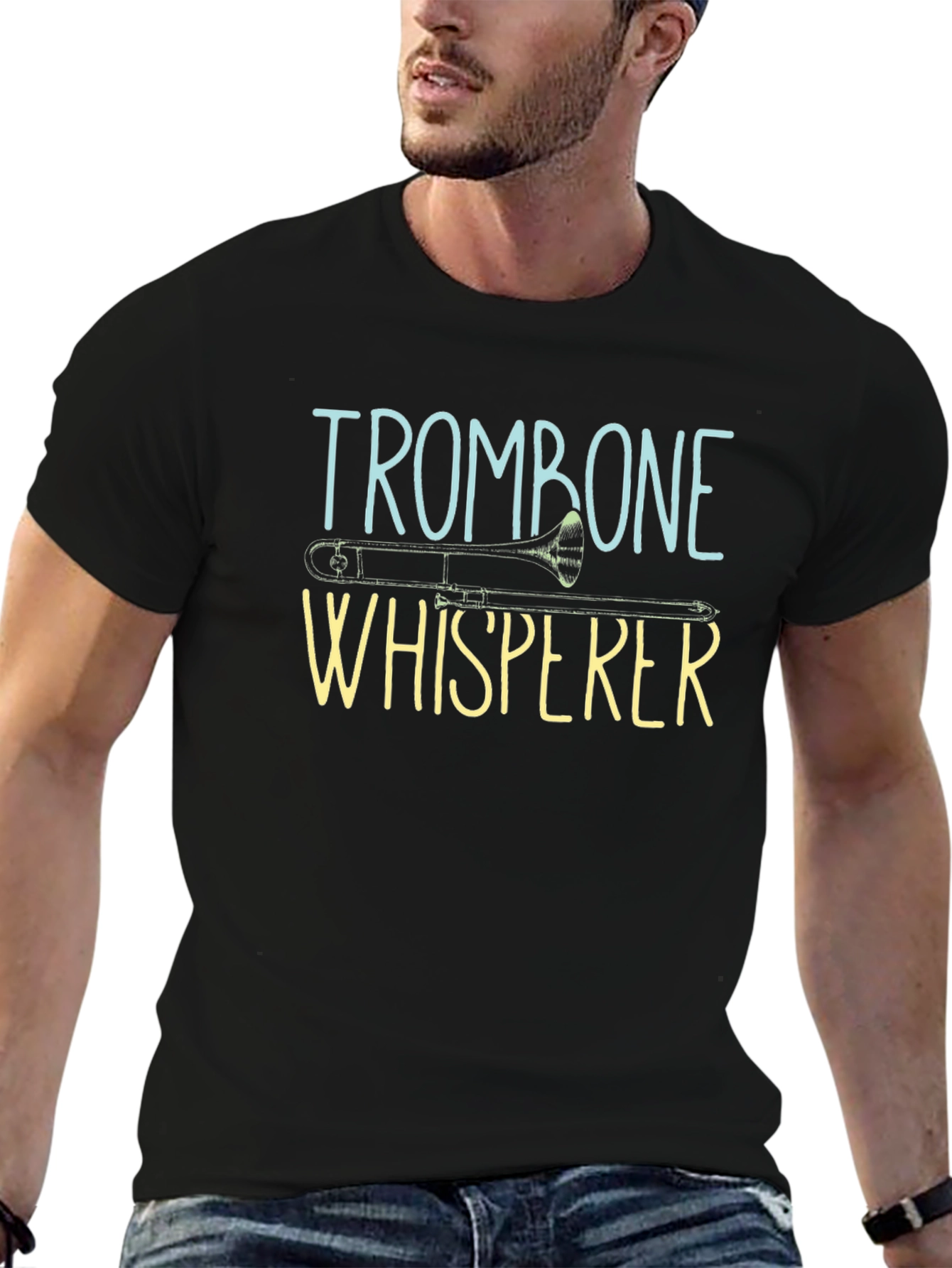 Trombone Whisperer Graphic Tee - Black