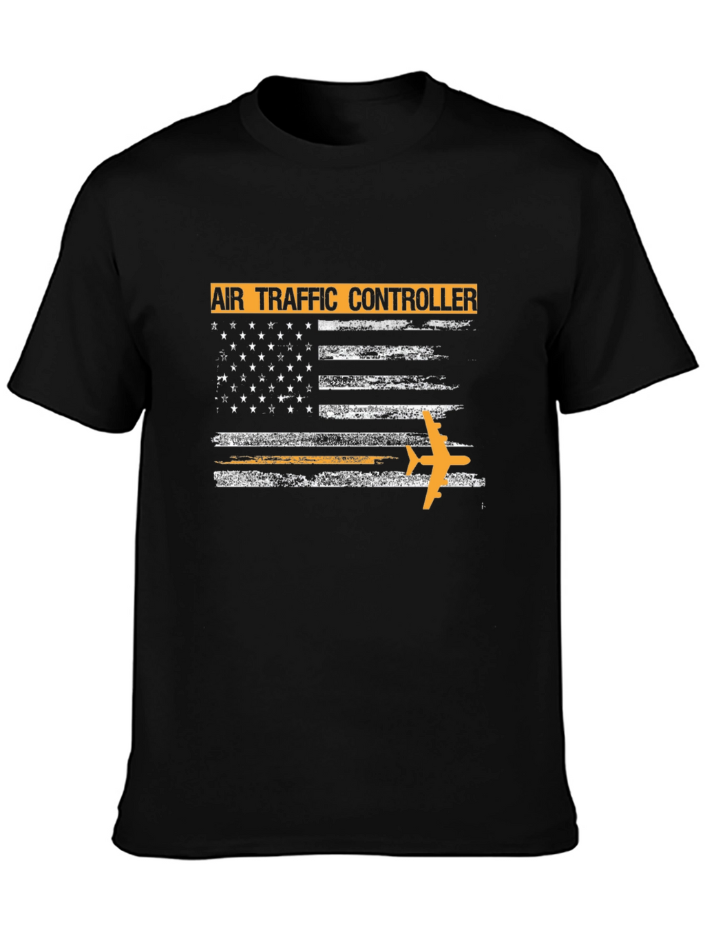 Air Traffic Controller American Flag Graphic T-Shirt